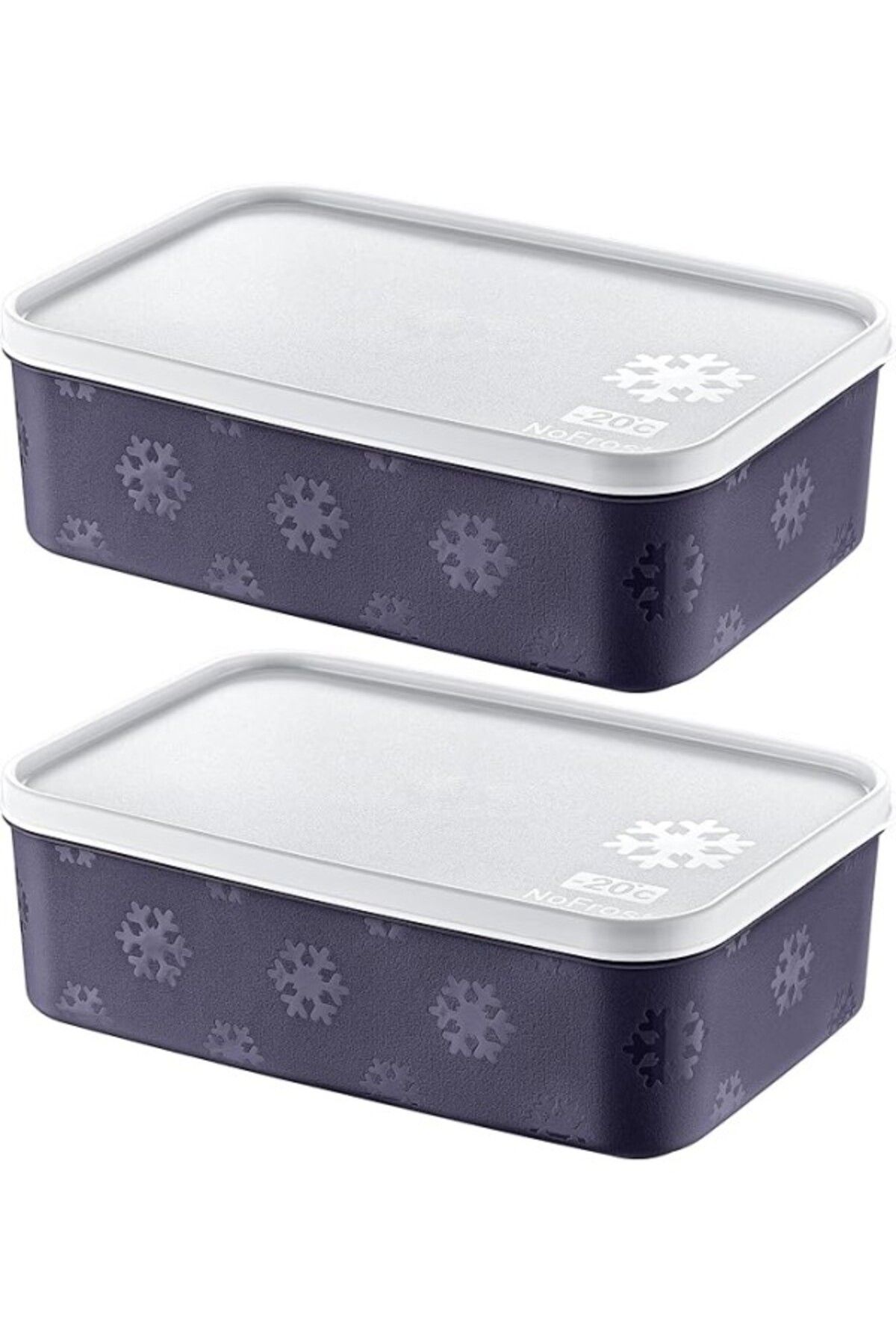 ShopZum Smartware 2&Apos;Li Set Frost Saklama Kabı Lacivert 1600 Ml