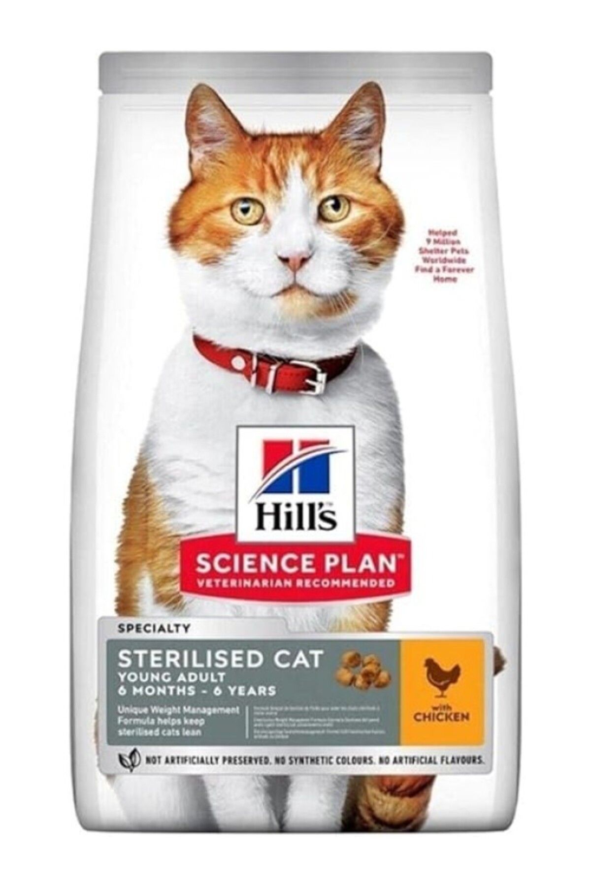 ShopZum Hill&apos;s Adult Tavuklu Kısırlaştırılmış Yetişkin Kedi Maması 3 Kg 52742030272