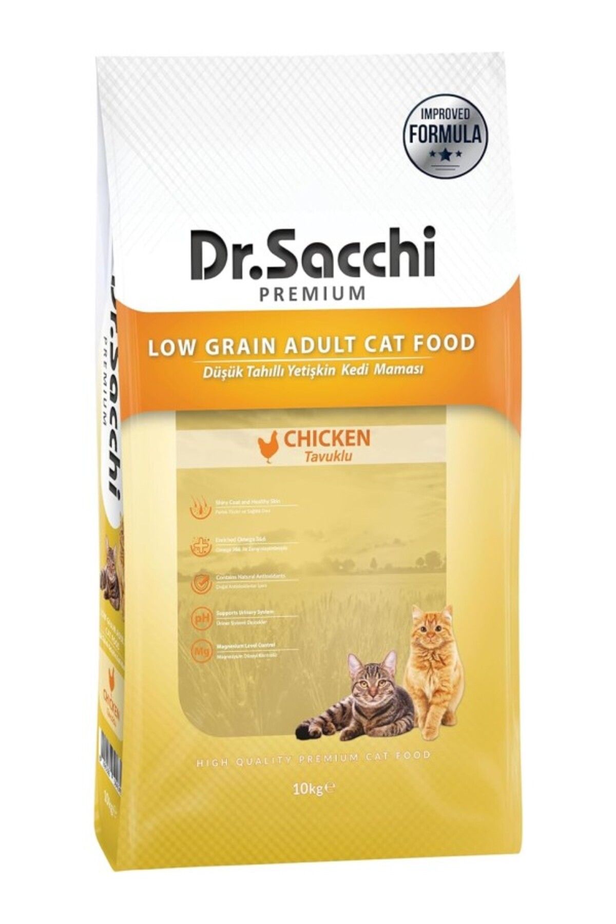 ShopZum Dr.Sacchi Düşük Tahıllı Tavuklu Yetişkin Maması 10Kg