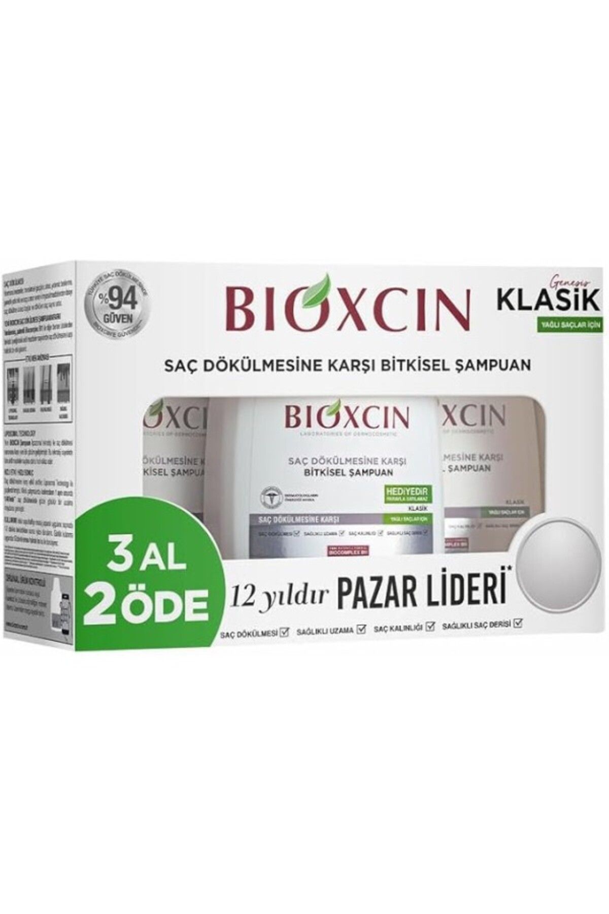 ShopZum Genesis 3 Al 2 Öde Yağlı Saçlar İçin Şampuan (3 X 300 Ml)