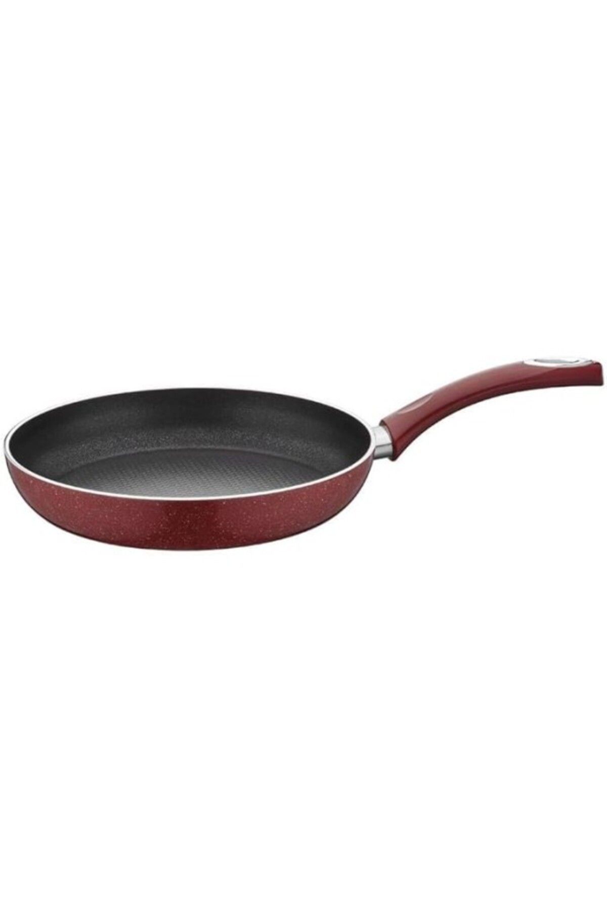 ShopZum Taç Granit Tava, 28cm, 3.4 Mm Gövde, Yapışmaz, Kırmızı
