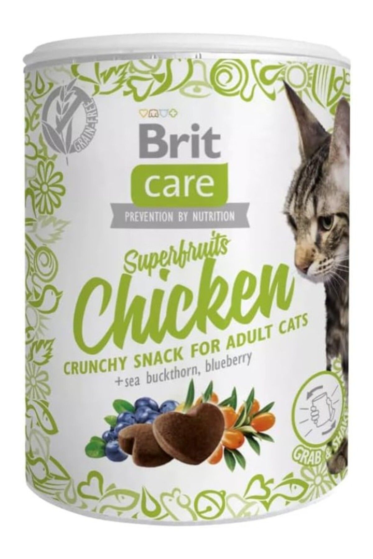 ShopZum Brit Care Superfruits Crunchy Snack, Süper Besinli (Deniz İğdesi Ve Yabanmersini), Tahılsız