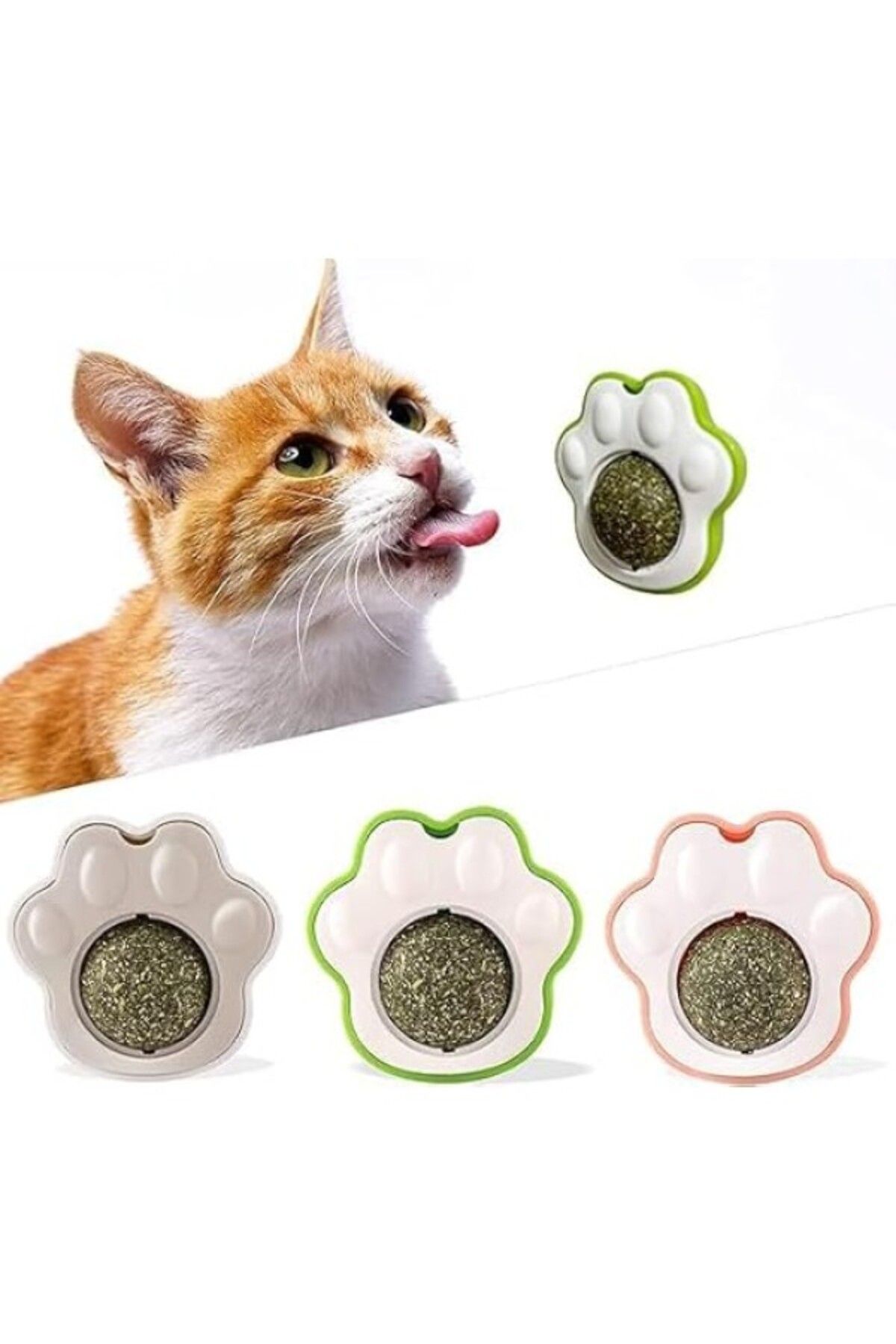 ShopZum Nanesi Topu, Kediler İçin Yenilebilir Toplar Duvar, Oyuncakları Duvar Döndürülebilir Nane