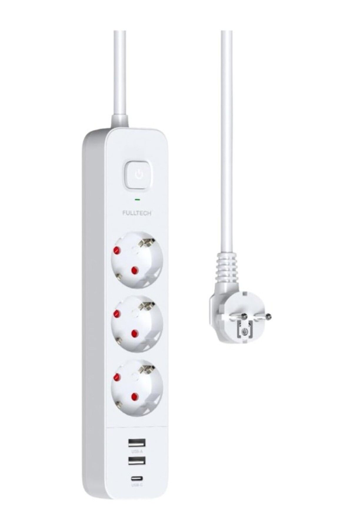 ShopZum Hoala Hoala Termal Akım Korumalı Priz, 3x Priz Girişi, 2x Usb Girişi, 1x Type-c Girişi, Çocuk