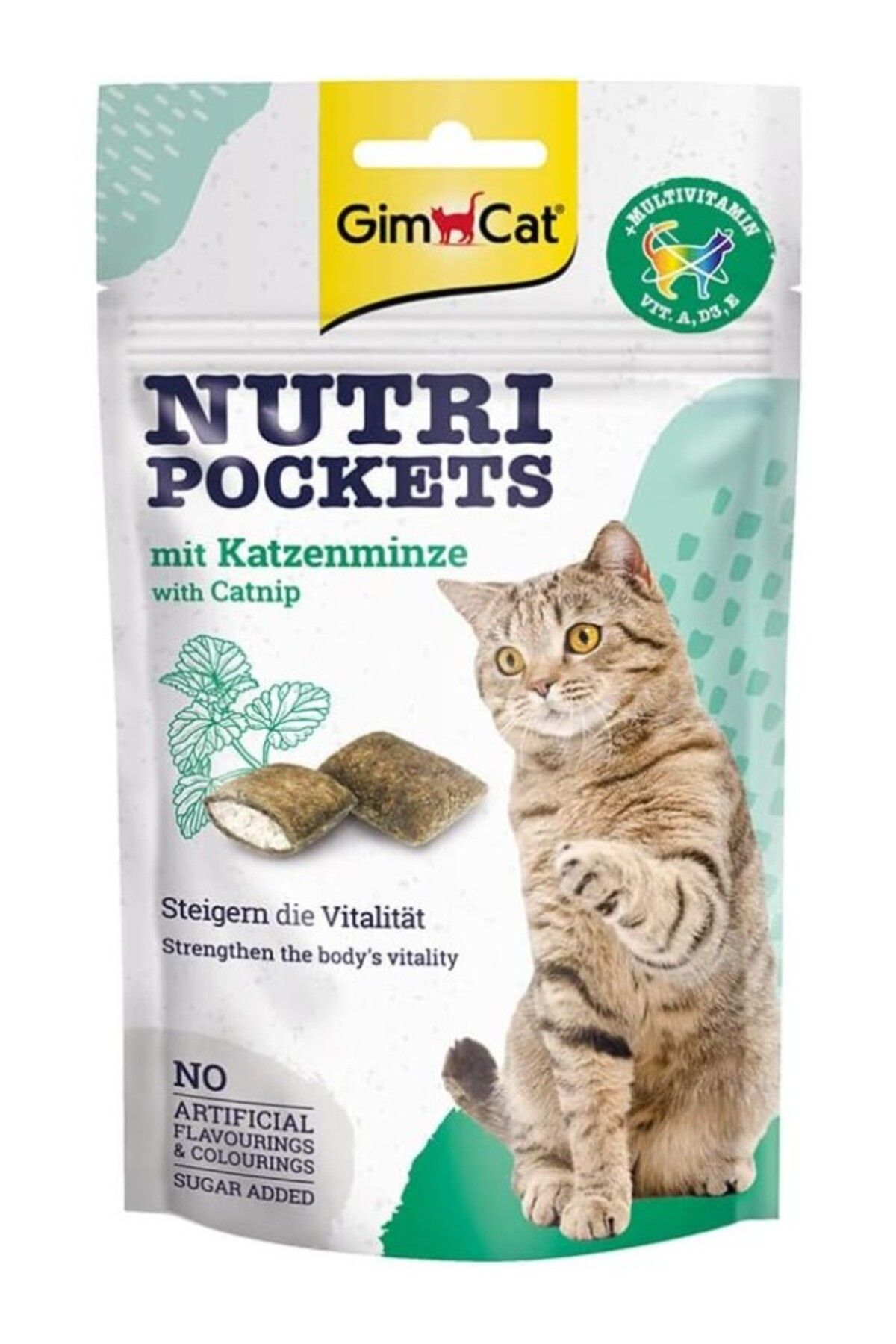 ShopZum Gimcat Nutripockets Ödülü Otu&Amp;Multi-Vitamin, 60 G