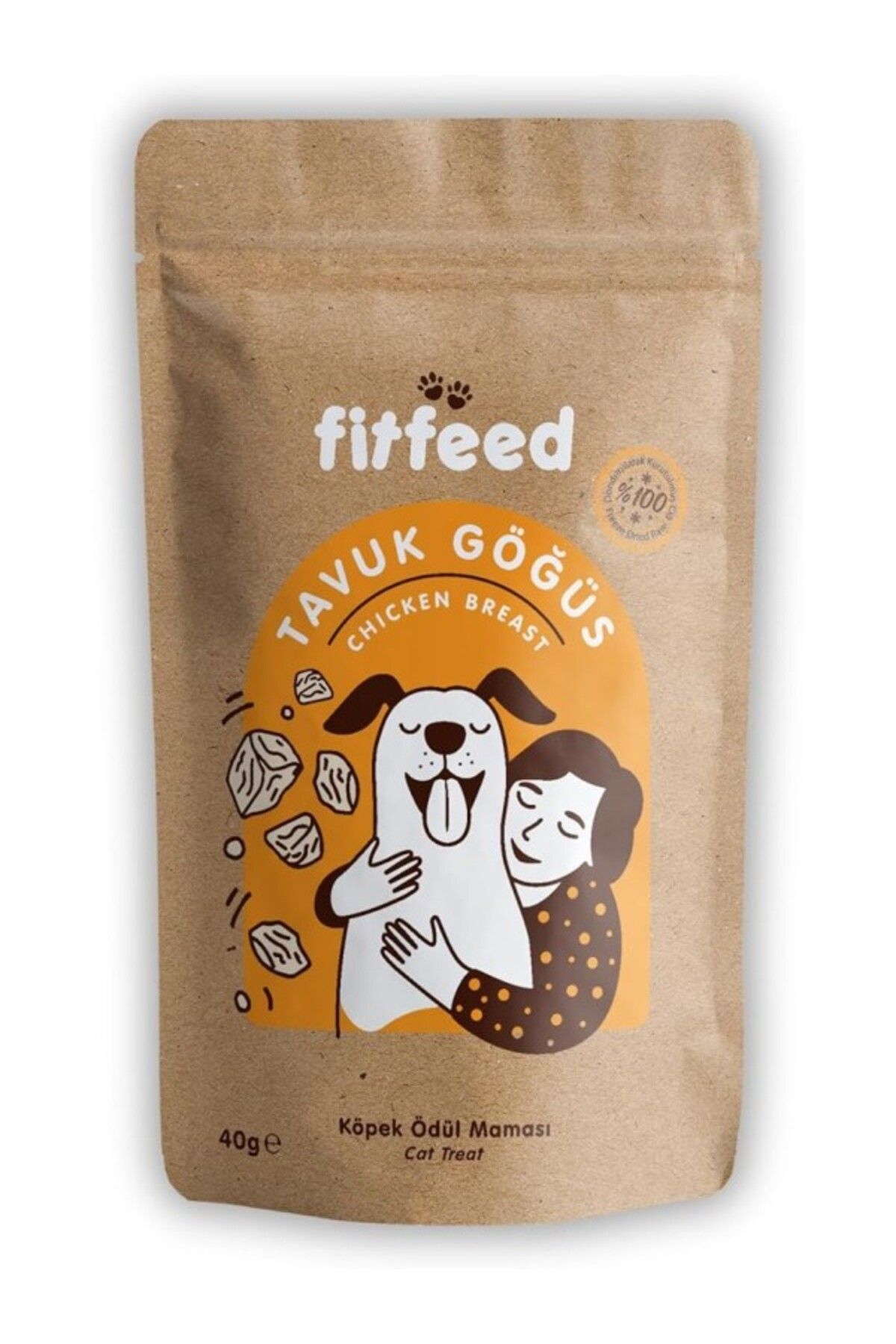 ShopZum Fitfeed Freeze-Dried Çiğ Tavuk Göğüs Köpek Ödülü 40G