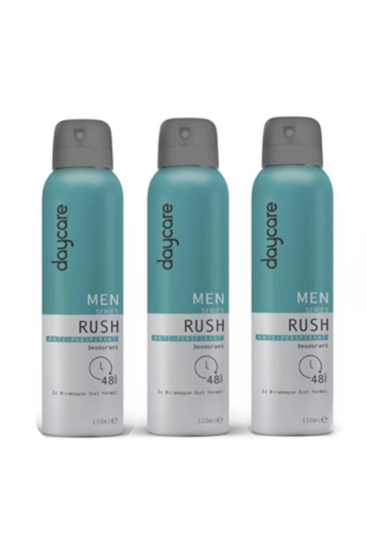 Daycare Men RUSH Deodorant 150 ml (ANTİ - PERSPIRANT) 3 adet