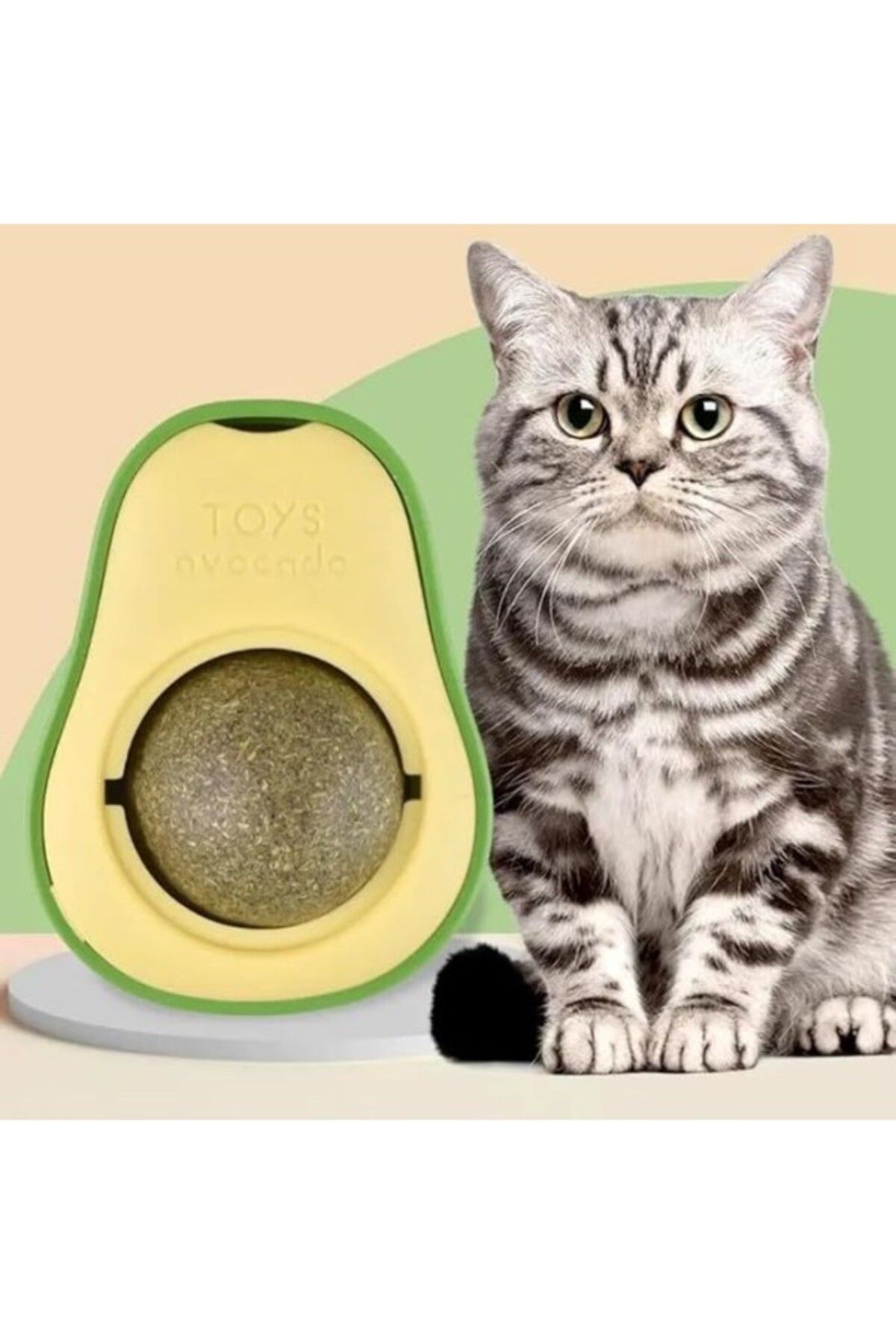 ShopZum Jouis Avokado Nanesi Otu Topu Oyuncağı Yapışkanlı Catnip