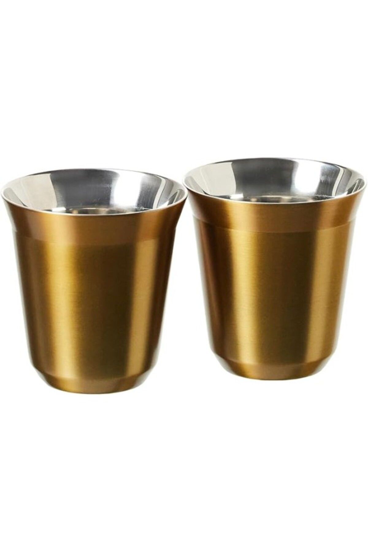 ShopZum Glory 7 Double Wall Sarı 2&Apos;Li Termo Çelik Fincan 160 Ml