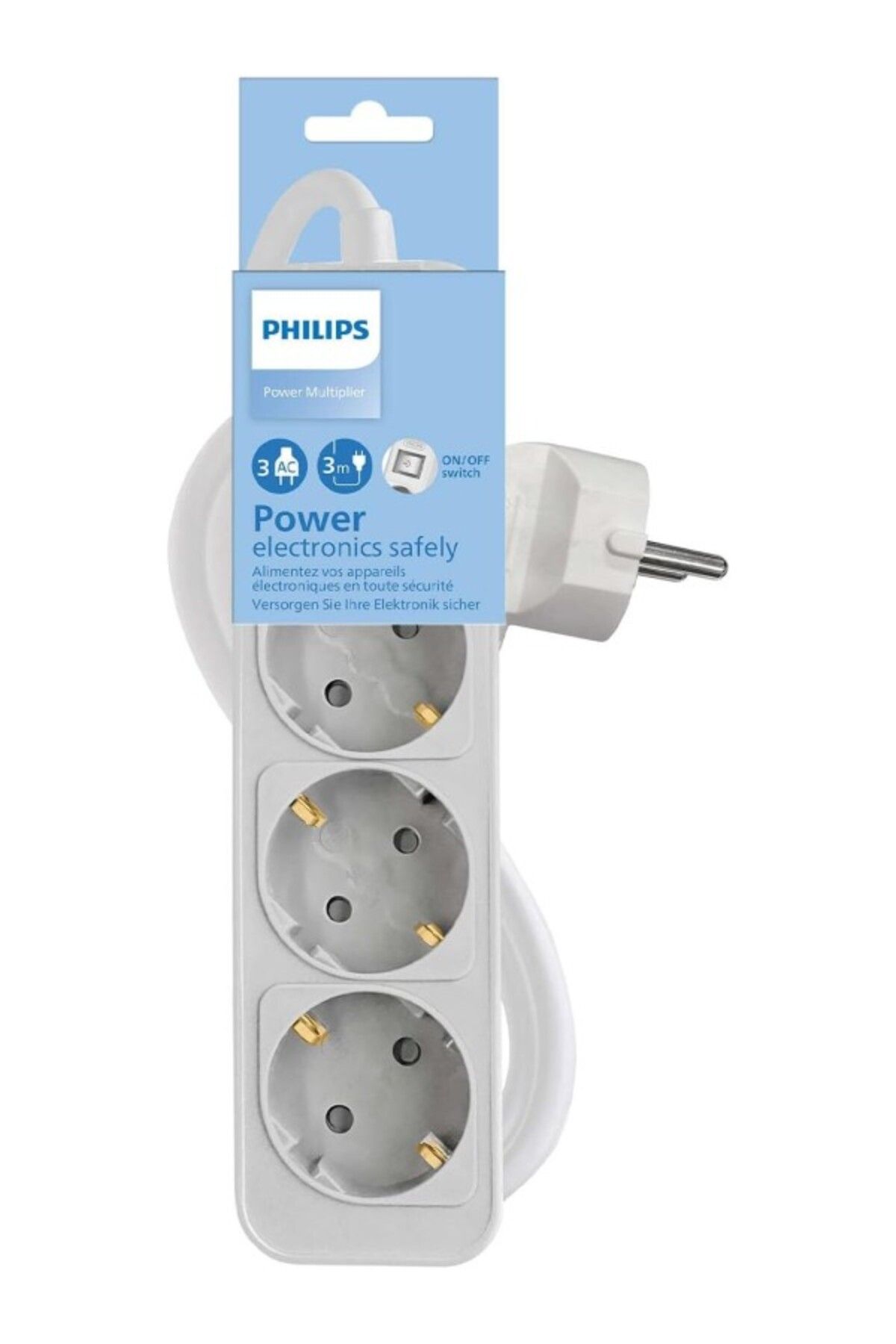 ShopZum 3&Apos;Lü Korumalı Priz 3 M Beyaz, Chp2134Wb/62