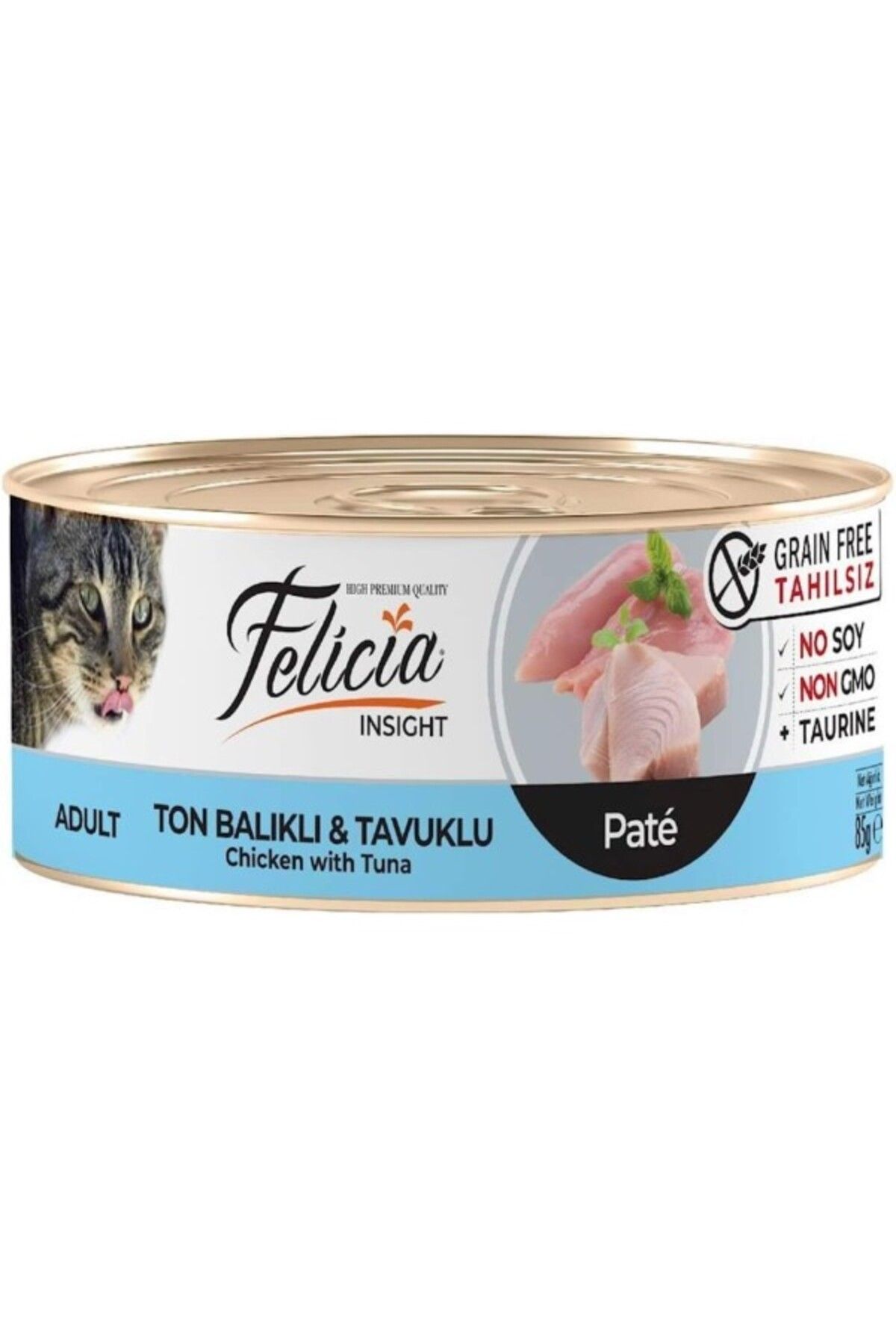 ShopZum Felicia Tahılsız 85 Gr Ton Balıklı-Tavuklu Kıyılmı Ş Maması
