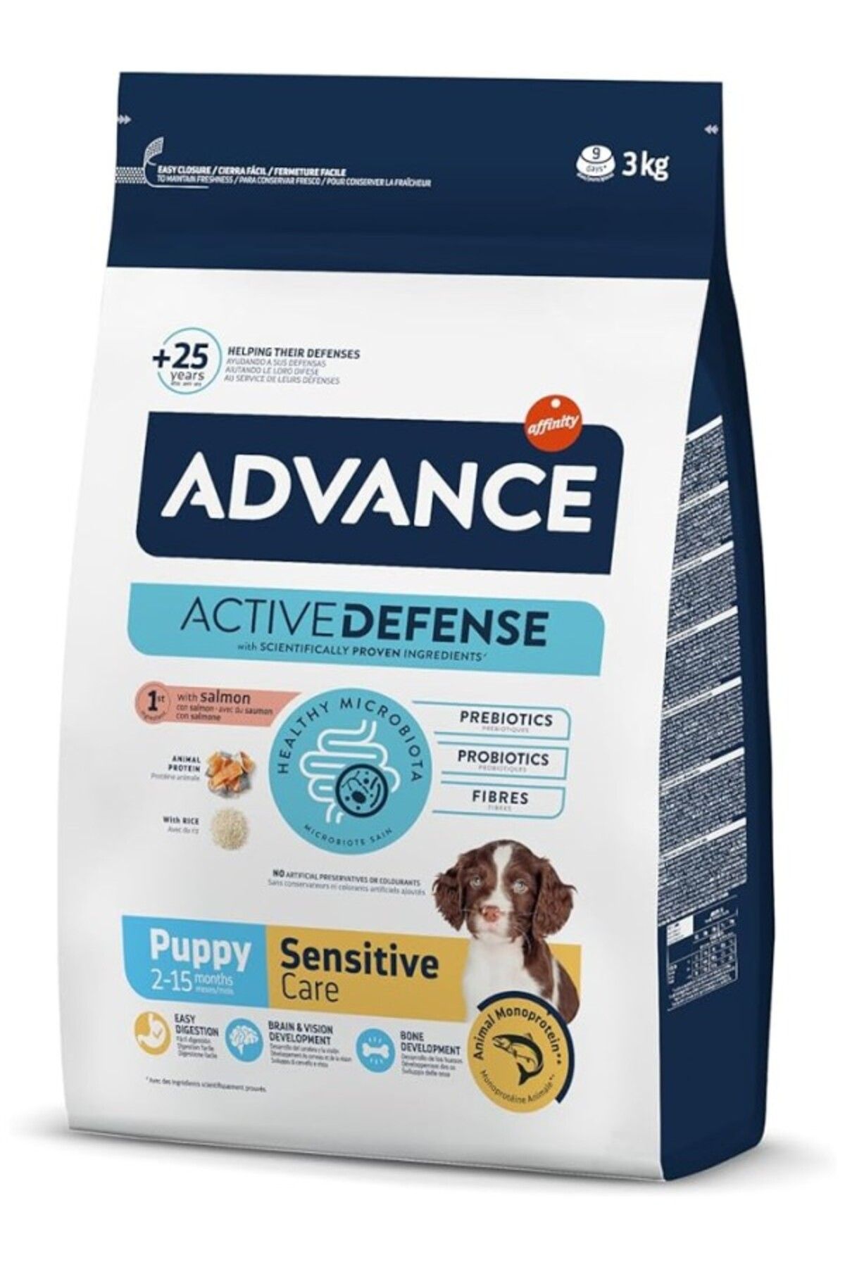 ShopZum Advance Somon Ve Pirinçli Hassas Yavru Köpek Maması, 3 Kg