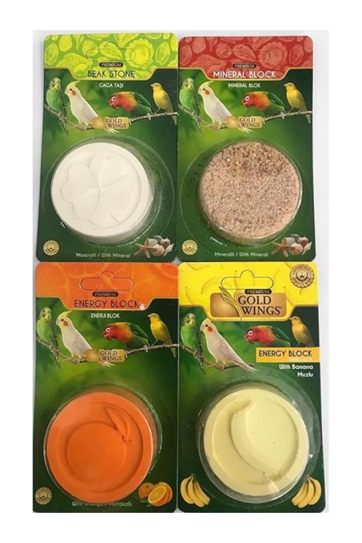 ShopZum Gold Wings Premium-Gaga Taşı+Mineral Blok+ Enerji Blok Set (4 Adet)