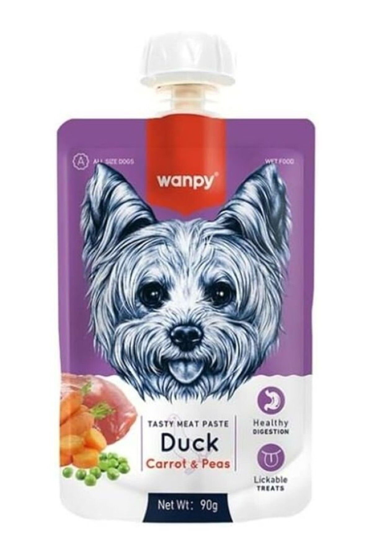 ShopZum Wanpy-Taze Ördekli&Amp;Havuçlu Köpek Et Ezmesi 90 Gr