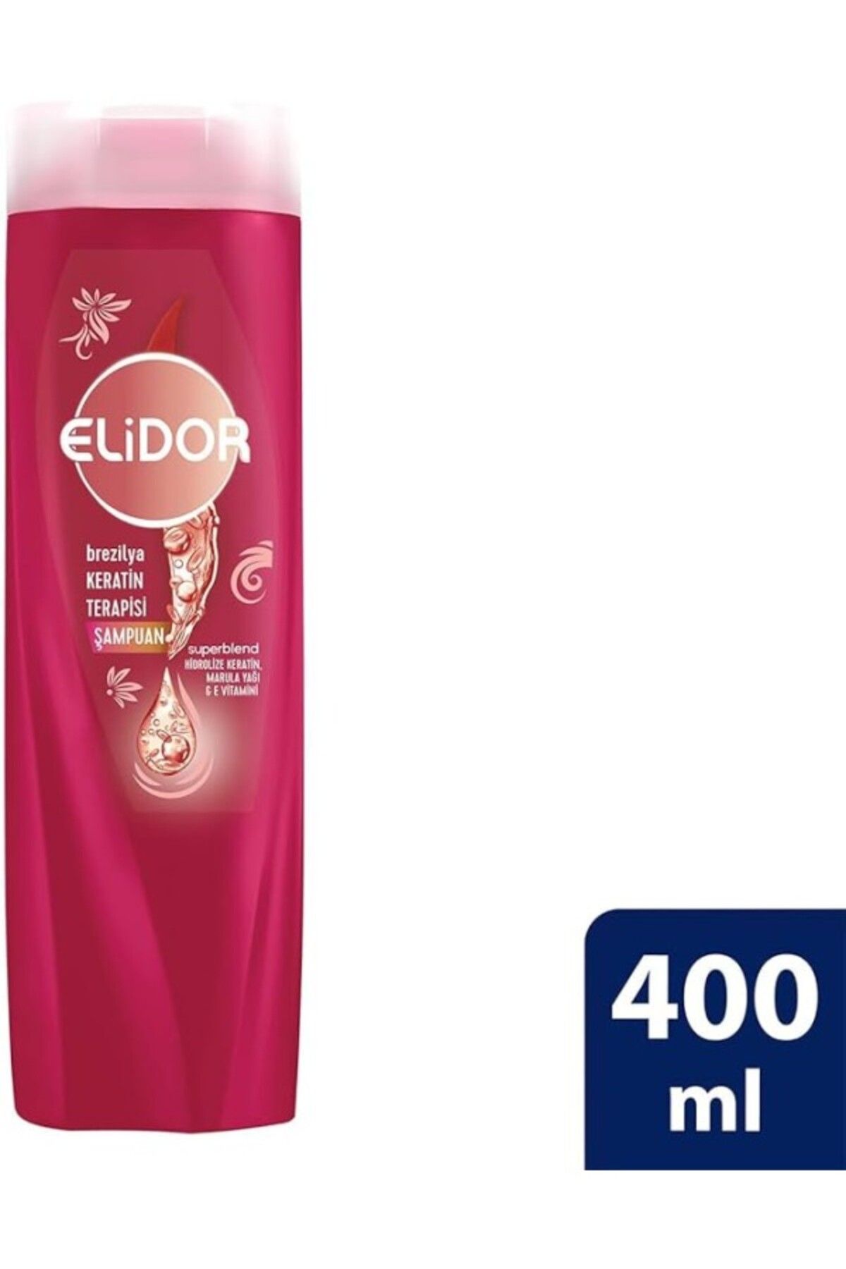ShopZum Elidor Saç Bakım Şampuanı Brezilya Keratin Terapisi Hidrolize Keratin Marula Yağı Vitamini 400 Ml
