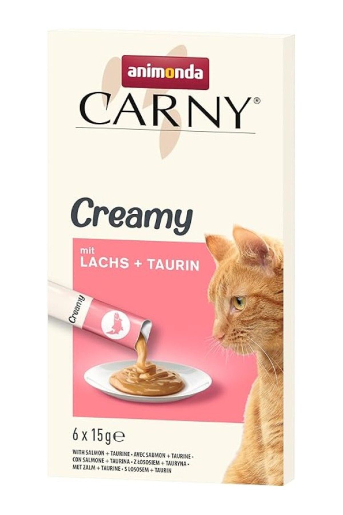 ShopZum Animonda Carny Creamy Kedi Atıştırmalığı (6 X 15 G), Iddialı Gurmeler Için Yumuşak Somon Ve Değerli