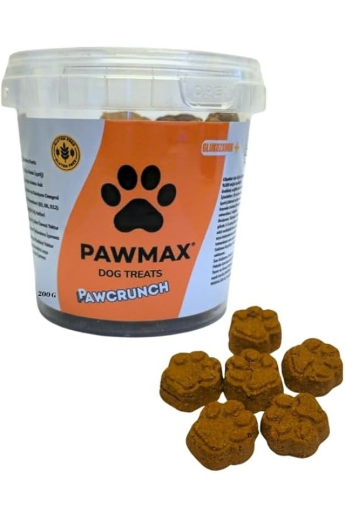 ShopZum Pawmax Pawcrunch Glutensiz Köpek Ödülü – Orta Ve Büyük Irklar İçin Pati Şeklinde Sağlıklı