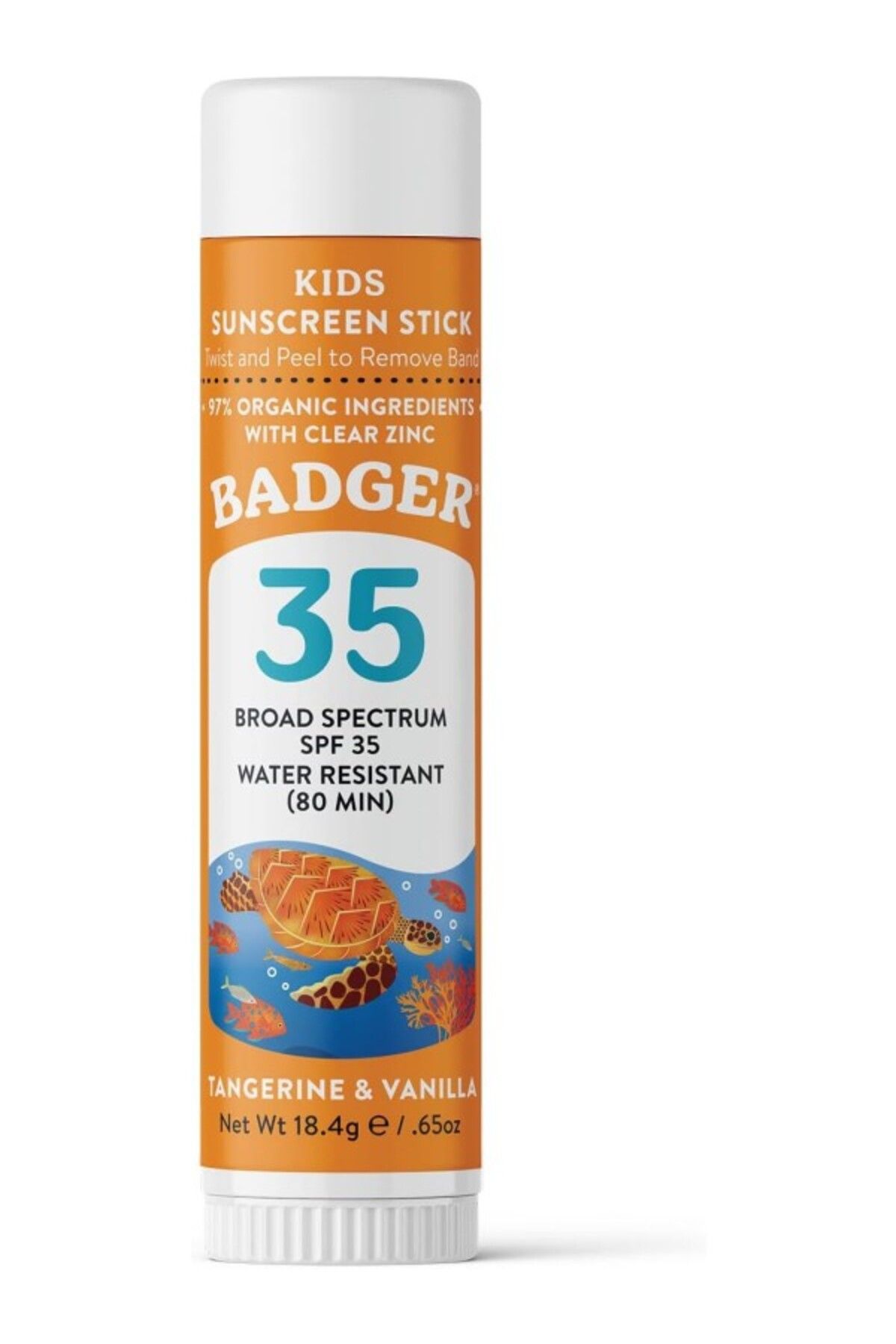 ShopZum Badger Clear Zinc Spf 35 Çocuk Kolay Sürülen Stick Güneş Kremi Vanilya Ve Mandalina Yağlı