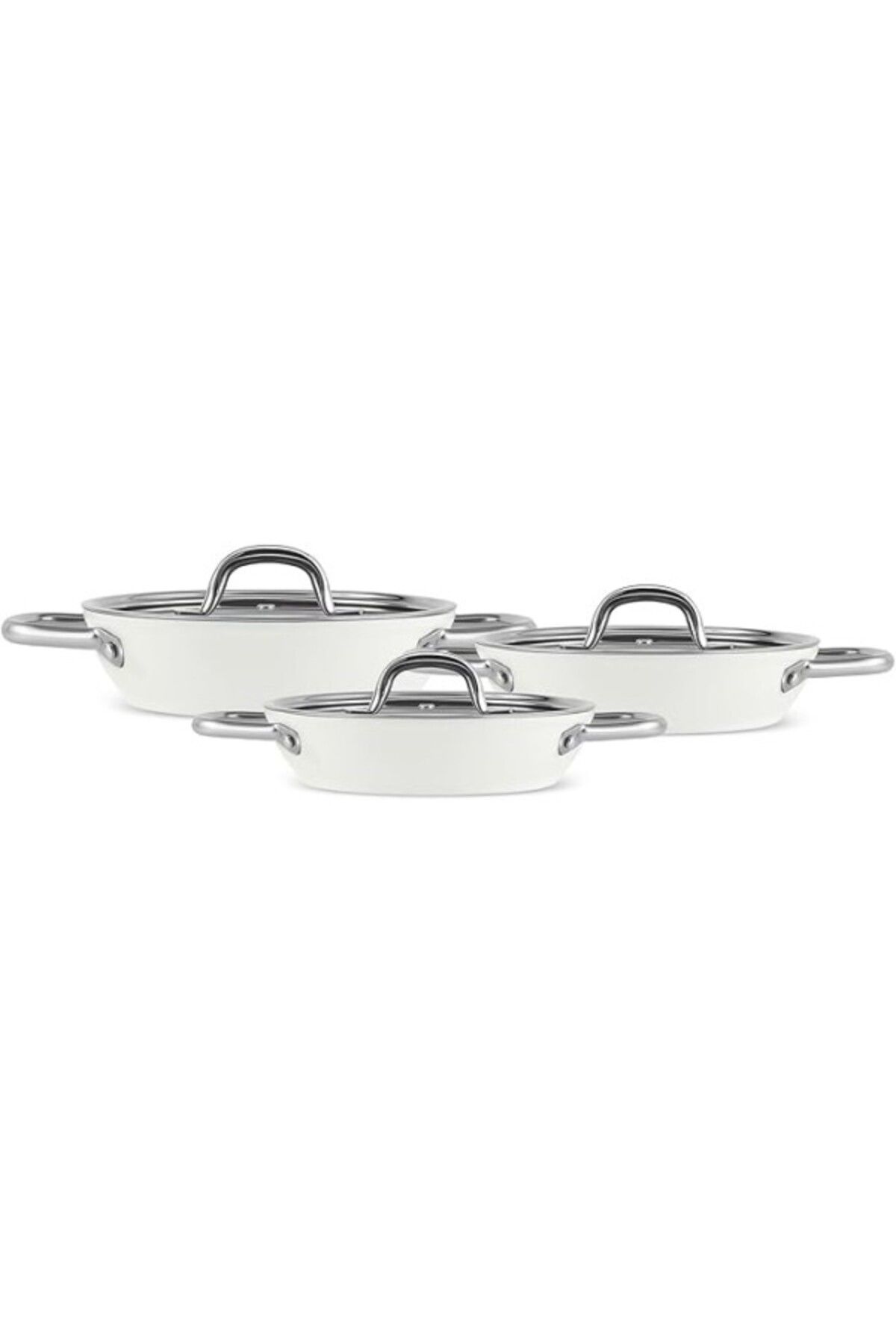 ShopZum X Refika Birgül Swiss Crystal Creamy Metal 6 Parça Sahan Set Krem