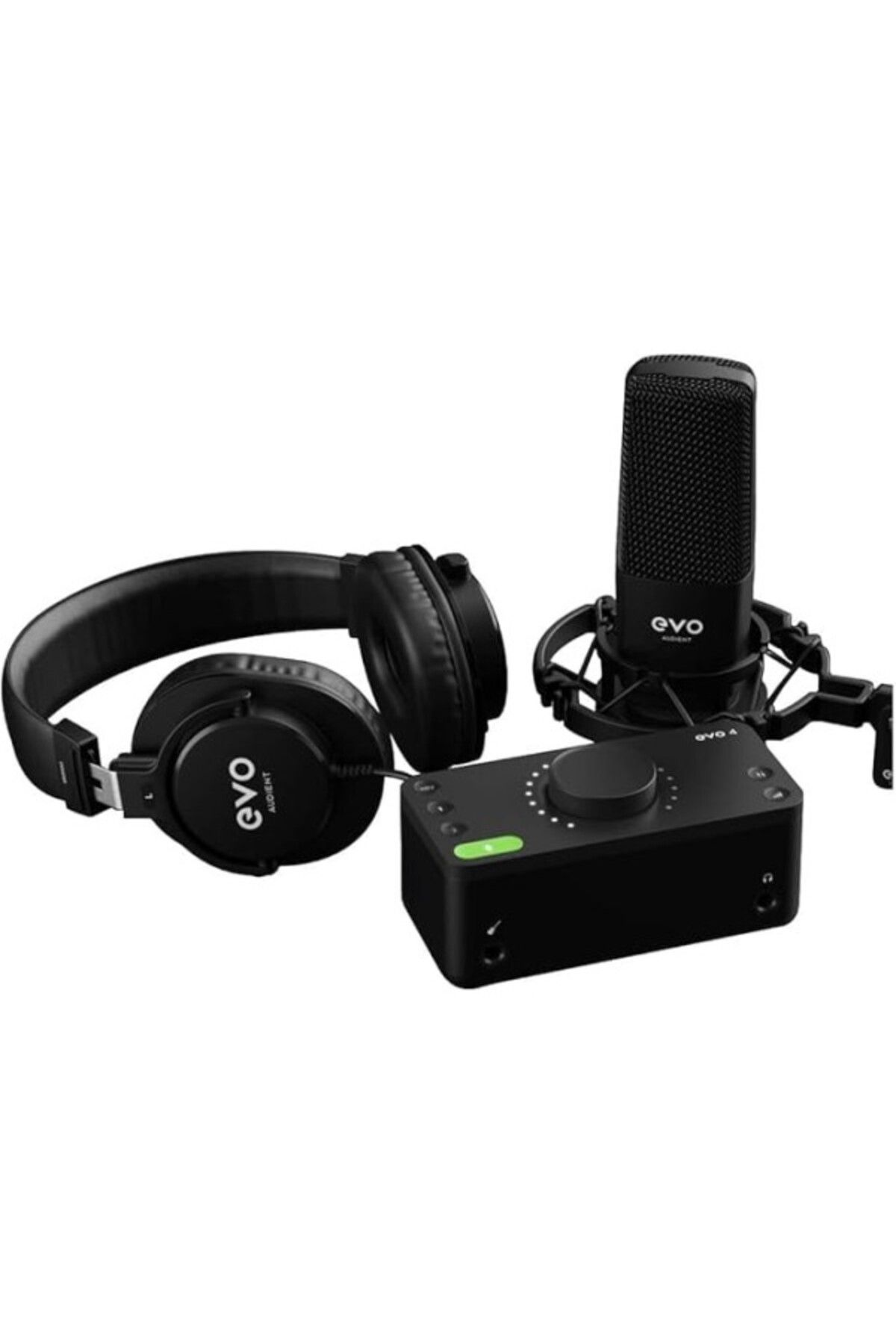 ShopZum Audient Evo Start Recording Bundle (Evo 4 Ses Kartı, Sr1 Geniş Diyaframlı Kondenser Mikrofon, Sr200