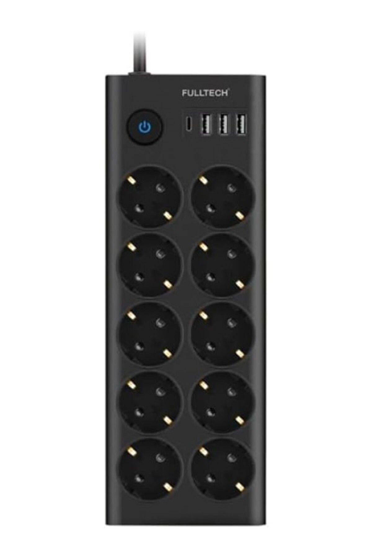ShopZum Nekuba Type-C Port Girişli Akım Korumalı 10&Apos;Lu Priz, 3 Usb, 1 Type-C Giriş, Isıya Dayanıklı, G