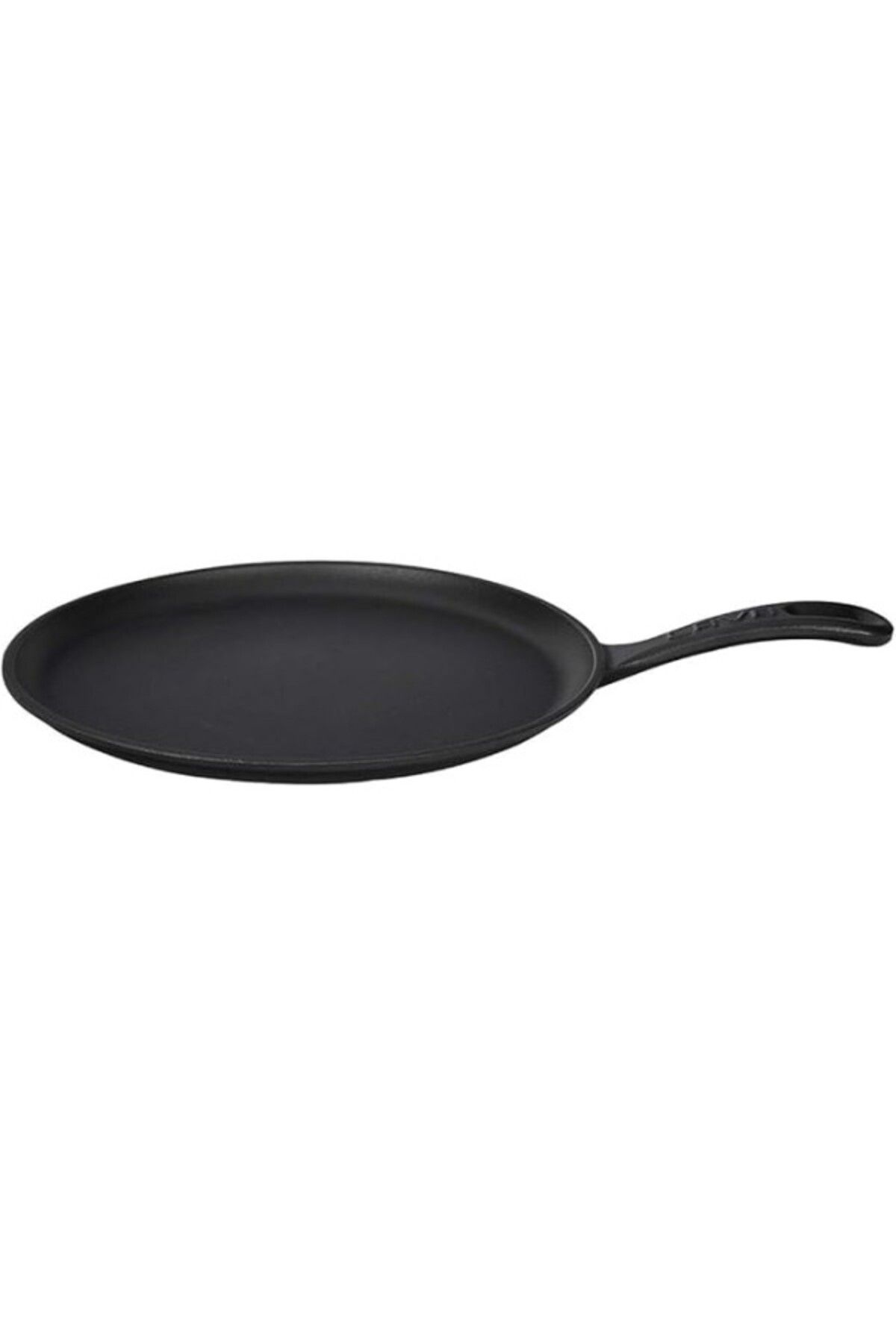 ShopZum Döküm Krep / Pizza / Pancake Tavası, Yuvarlak Metal Saplı 26Cm Siyah