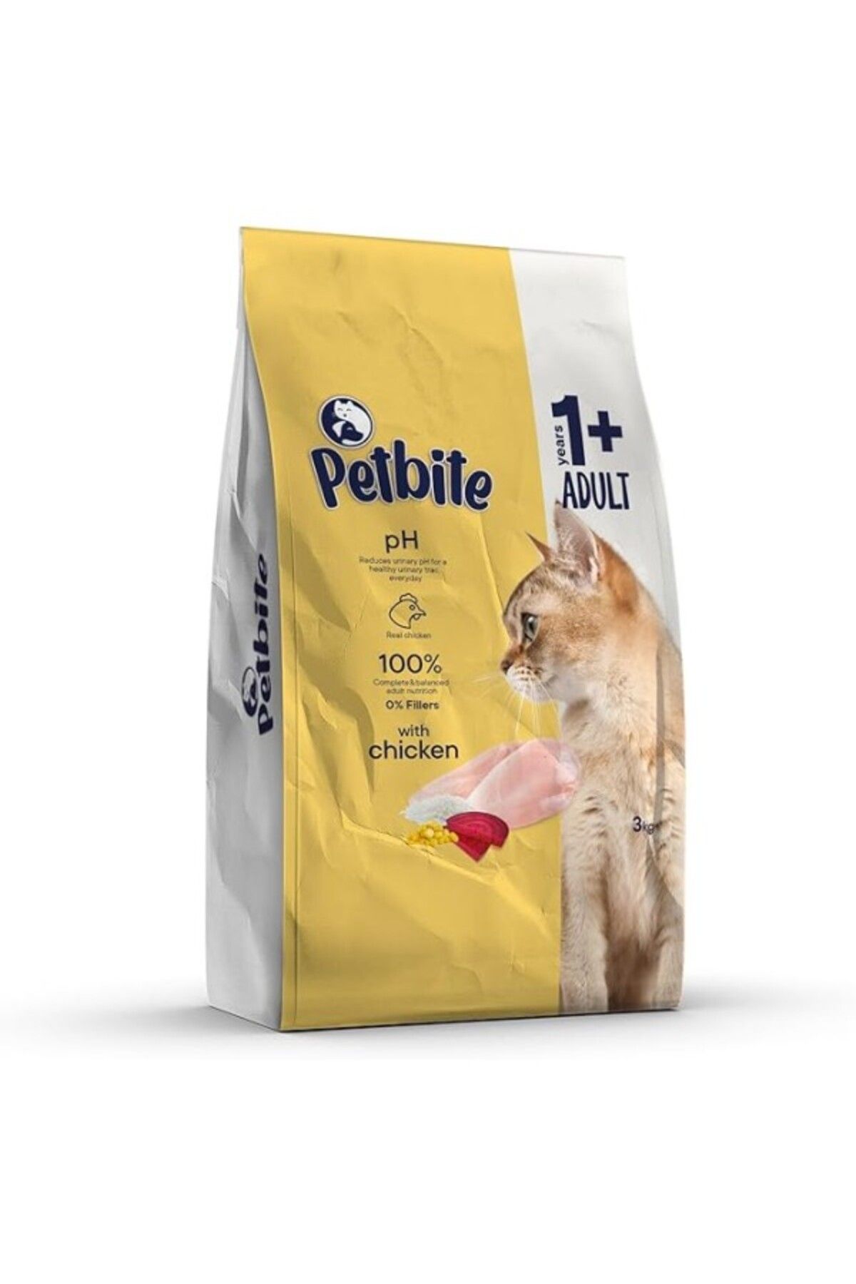 ShopZum Petbite Yetişkin Kediler Için Tavuk Etli Kuru Kedi Maması (3 KG, TAVUK)