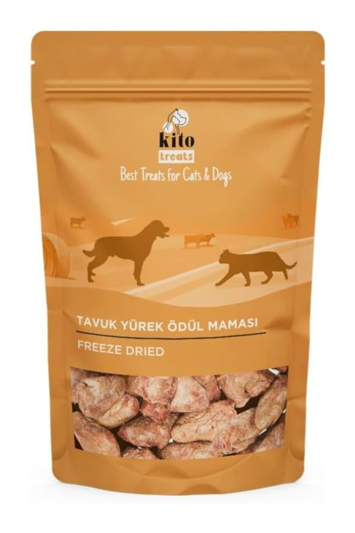 ShopZum Kito Freeze Dried Tavuk Yürek Ödül Maması Köpekler Için 30 gr (DOG TREAT)
