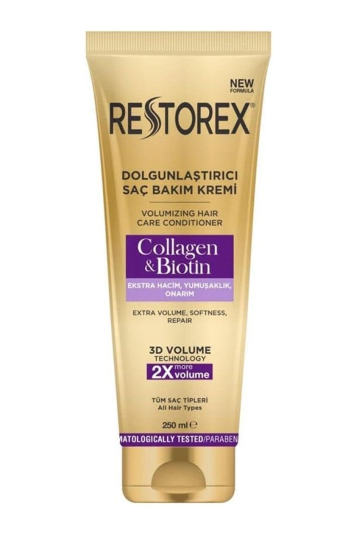 ShopZum Restorex Dolgunlaştırıcı Saç Bakım Kremi Collagen &amp; Biotin 250 ml