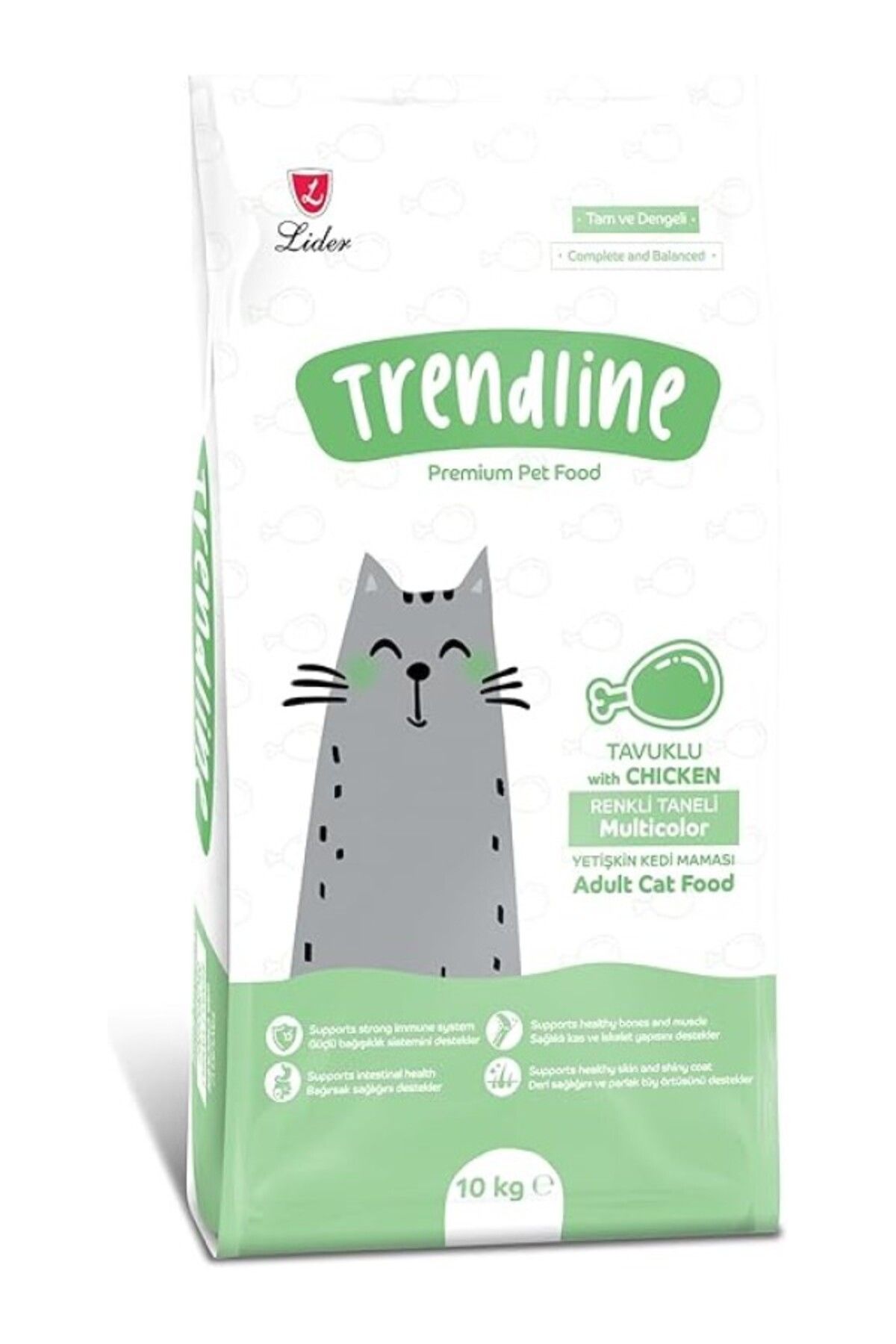 ShopZum Trendline Renkli Taneli Tavuklu Yetişkin Mamasi 10 Kg
