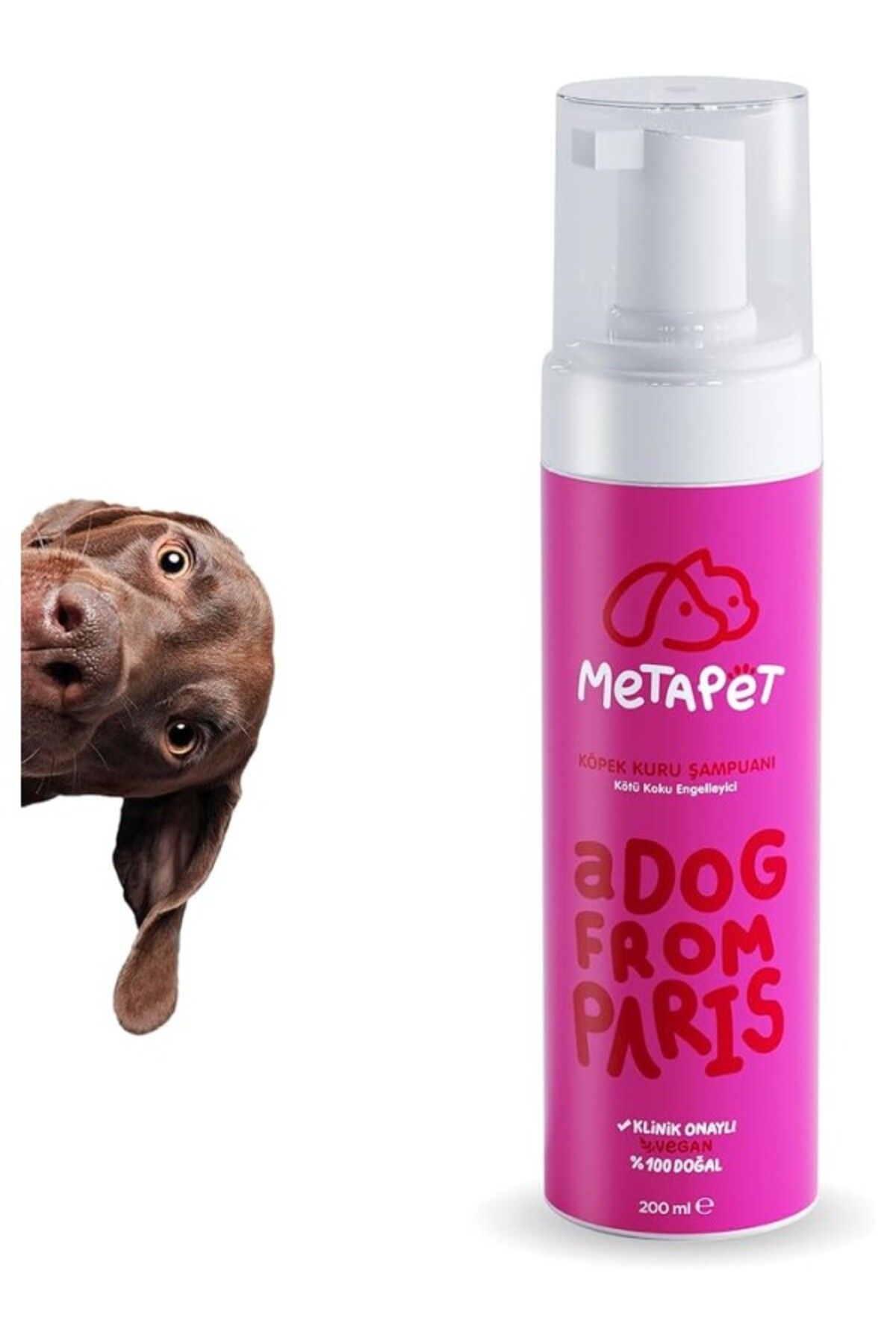ShopZum Metapet Koku Giderici Kuru Köpük Köpek Şampuanı, Doğal Ve Organik Hassas Ciltli Yavrular Için Uygun