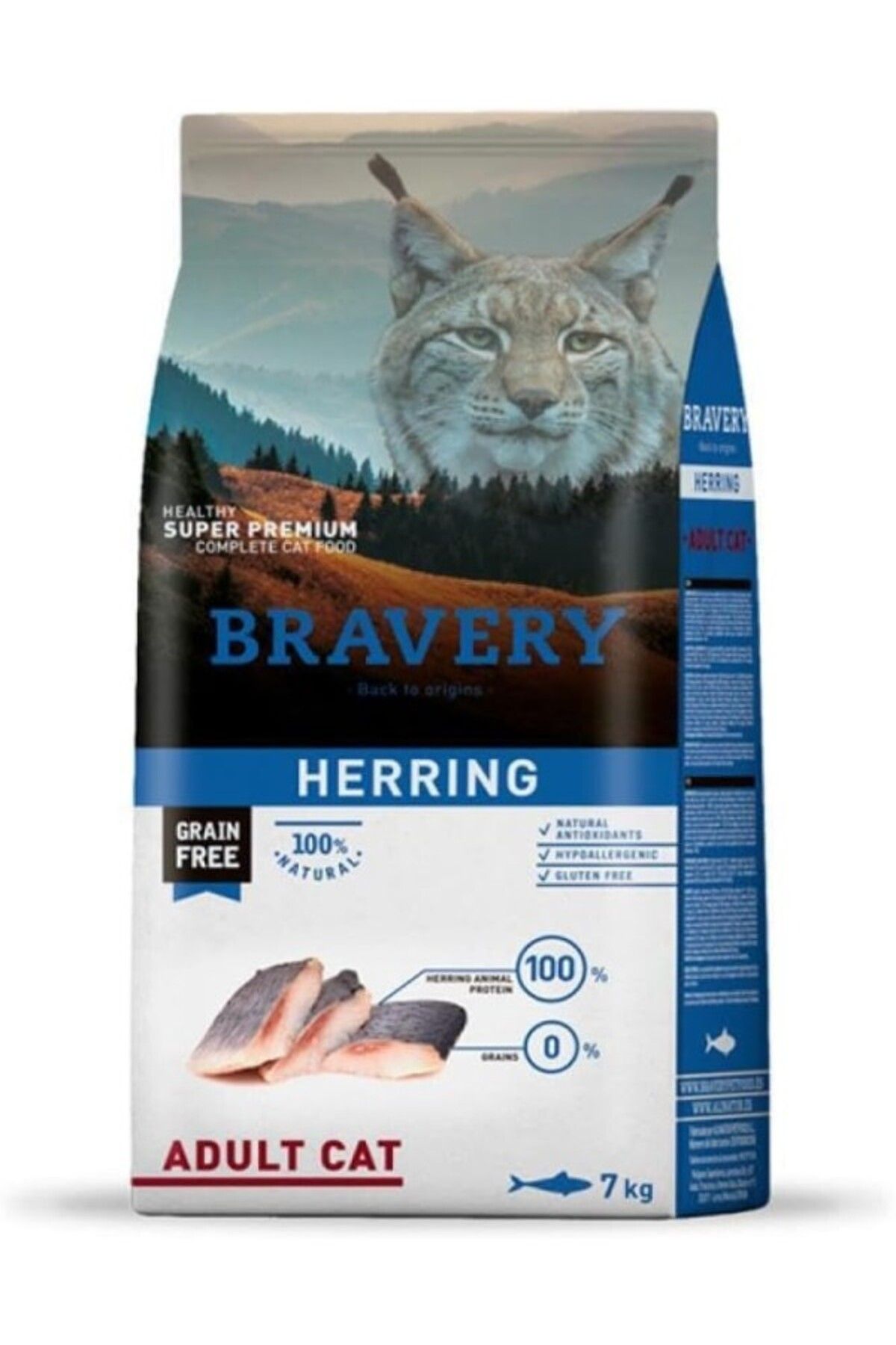 ShopZum Bravery Tahılsız Ringa Balıklı Yetişkin Maması 7 Kg