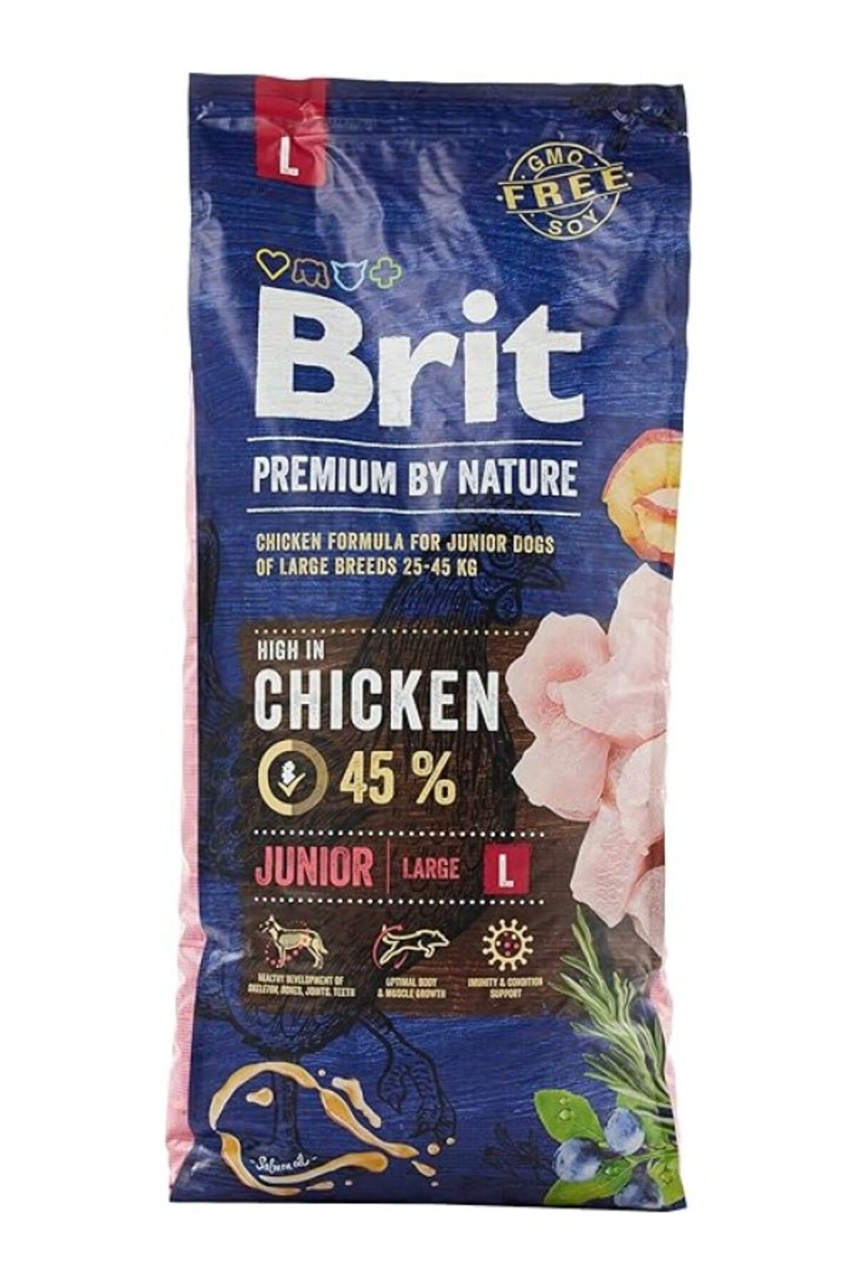 ShopZum Brit Premium By Nature Kuru Köpek Maması, Büyük Irk, Tavuk Ve Pirinç, 15 Kg
