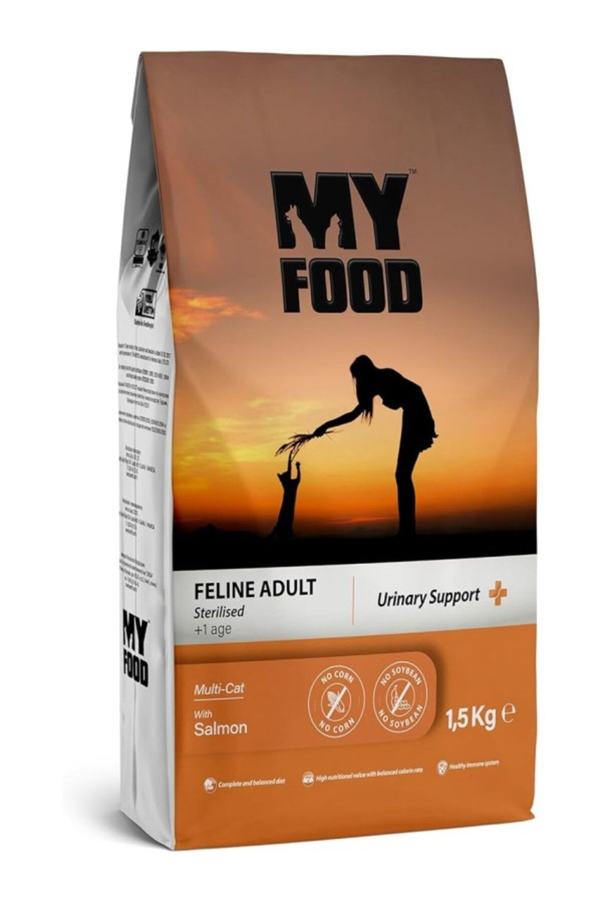 ShopZum Myfood Urinary Destekli Somonlu Kısırlaştırılmış Yetişkin Kedi Maması 1,5 Kg
