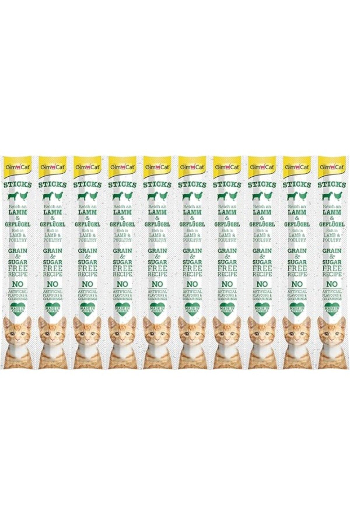 ShopZum Gimcat Sticks Kuzu Etli Tavuklu Ödül Çubukları 50 Gr - 10Lu