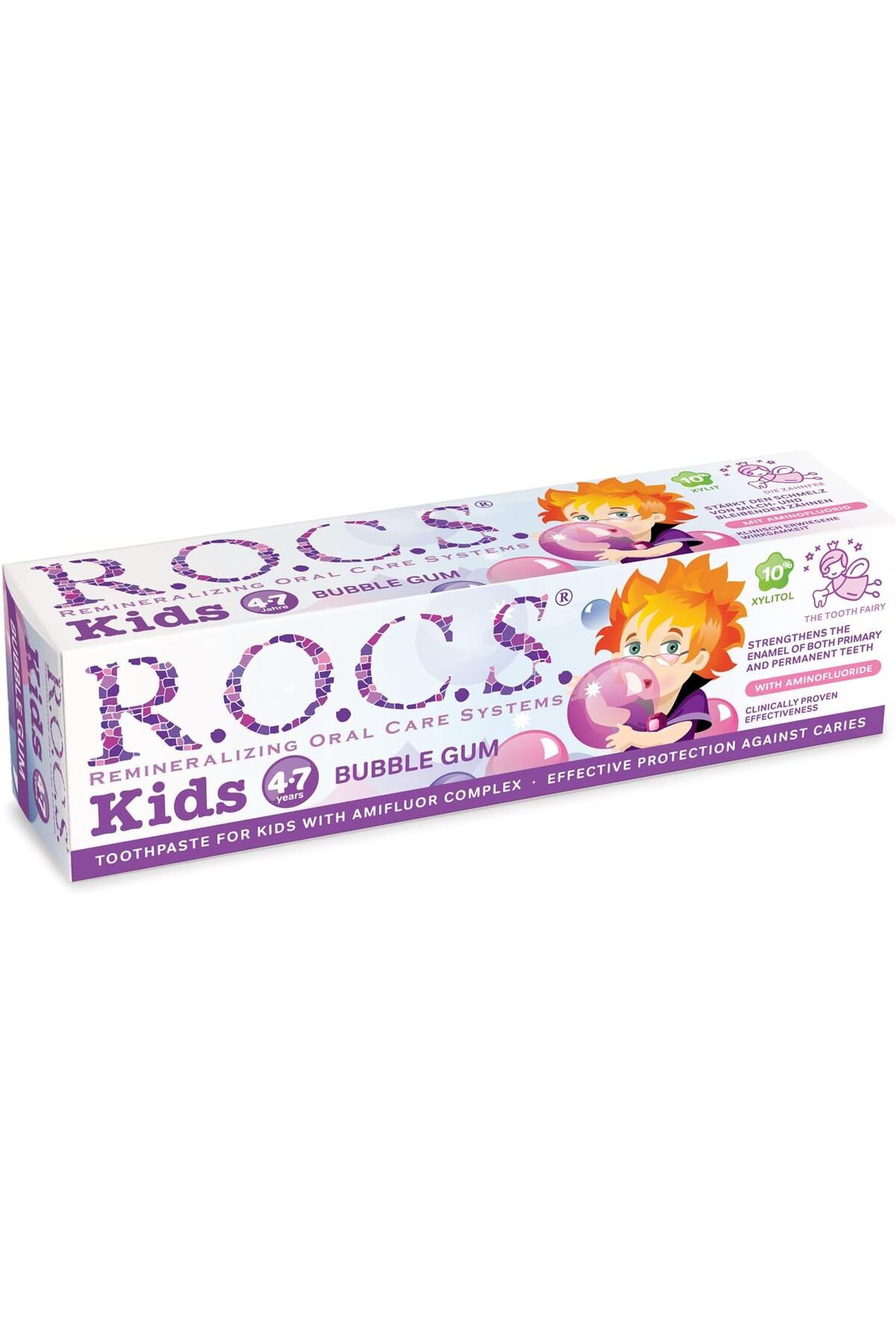 R.O.C.S.-R.O.C.S. Kids 4-7 Years Fluoride-Free Toothpaste with Bubble Gum Taste 6