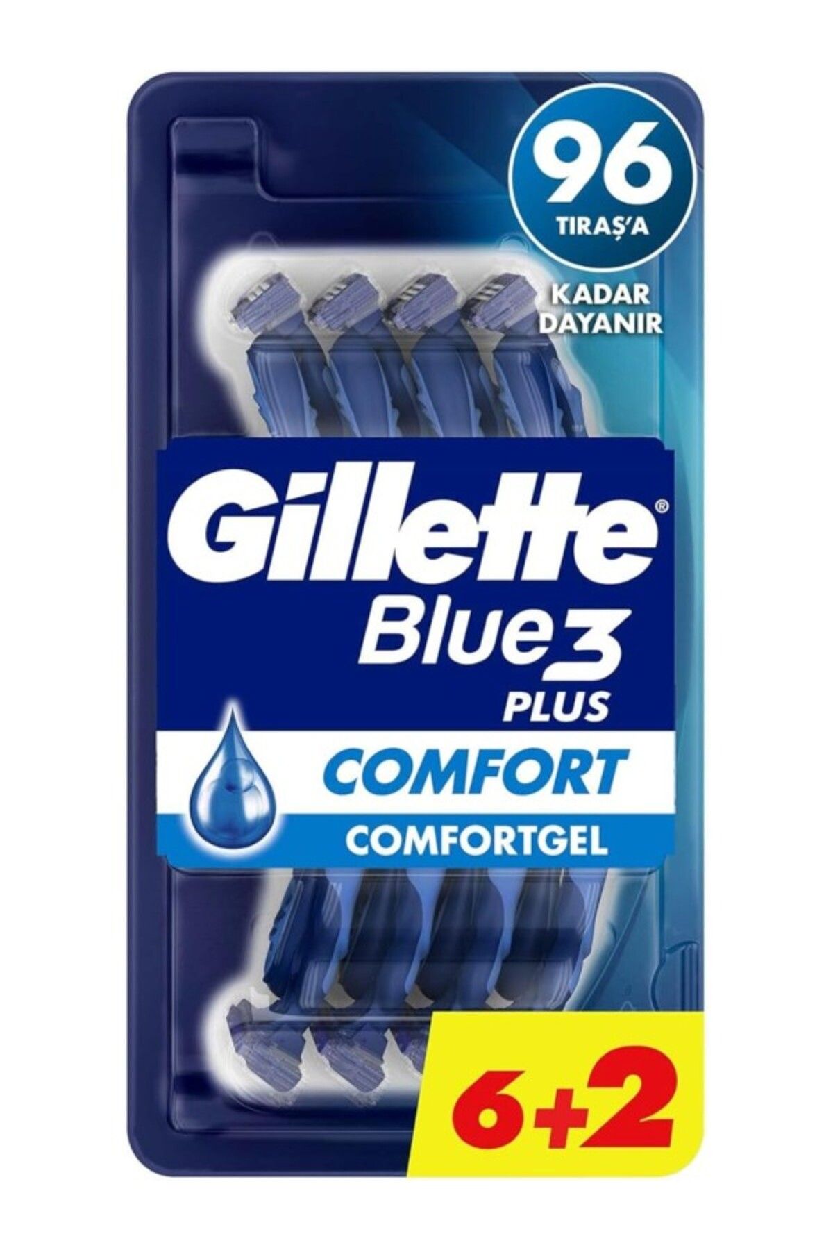 ShopZum Blue3 Comfort Kullan At Erkek Tıraş Bıçağı 8 Adet