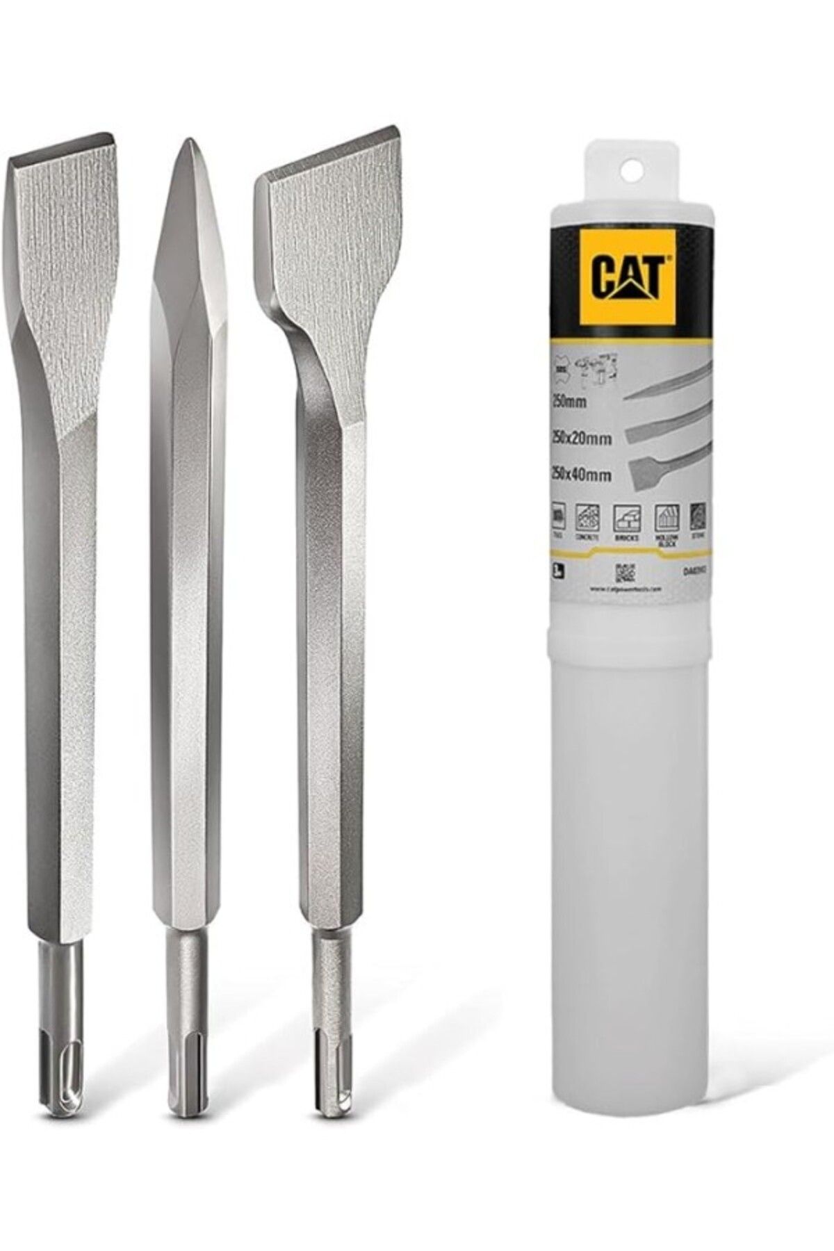 ShopZum Cat Da03903 Sds Plus 3 Parça Profesyonel Murç/keski Kırıcı Uç Seti