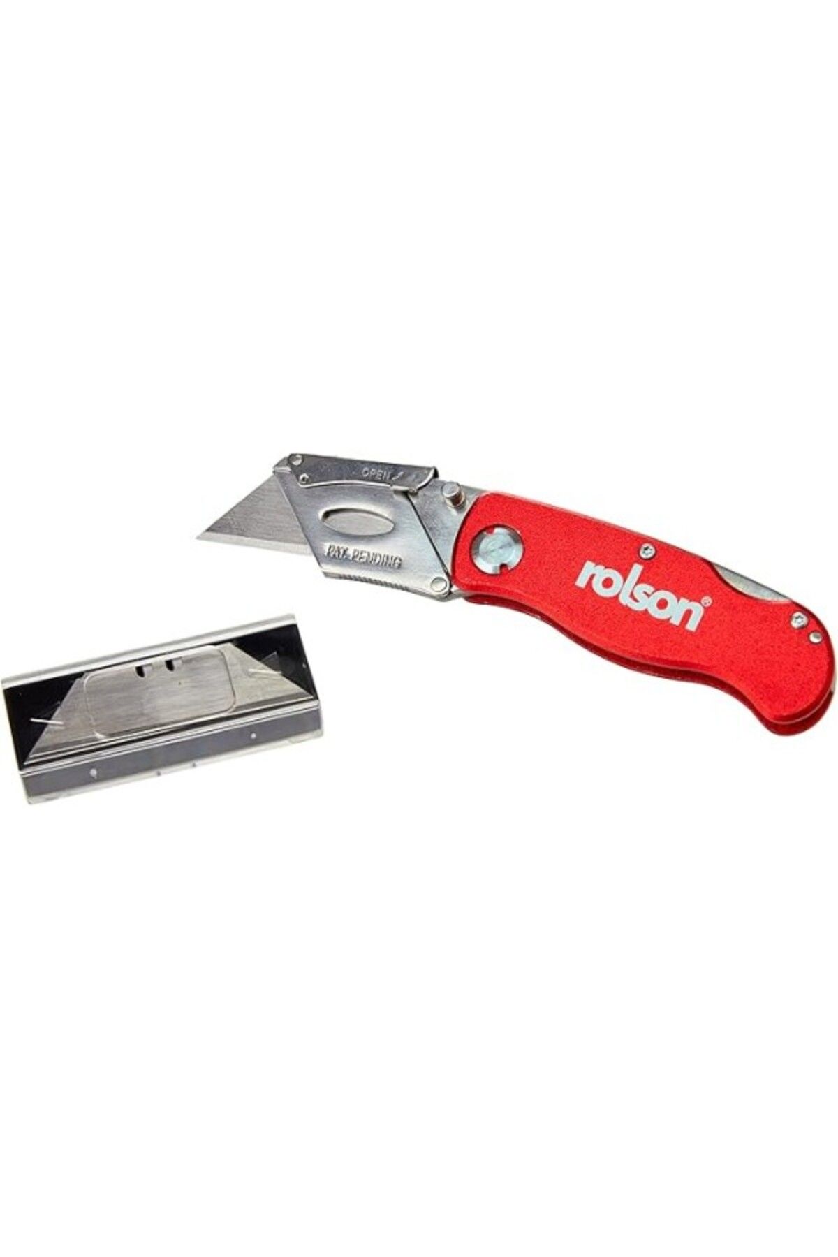 ShopZum 62845 Folding Lock-Back Knife, Red, Grey