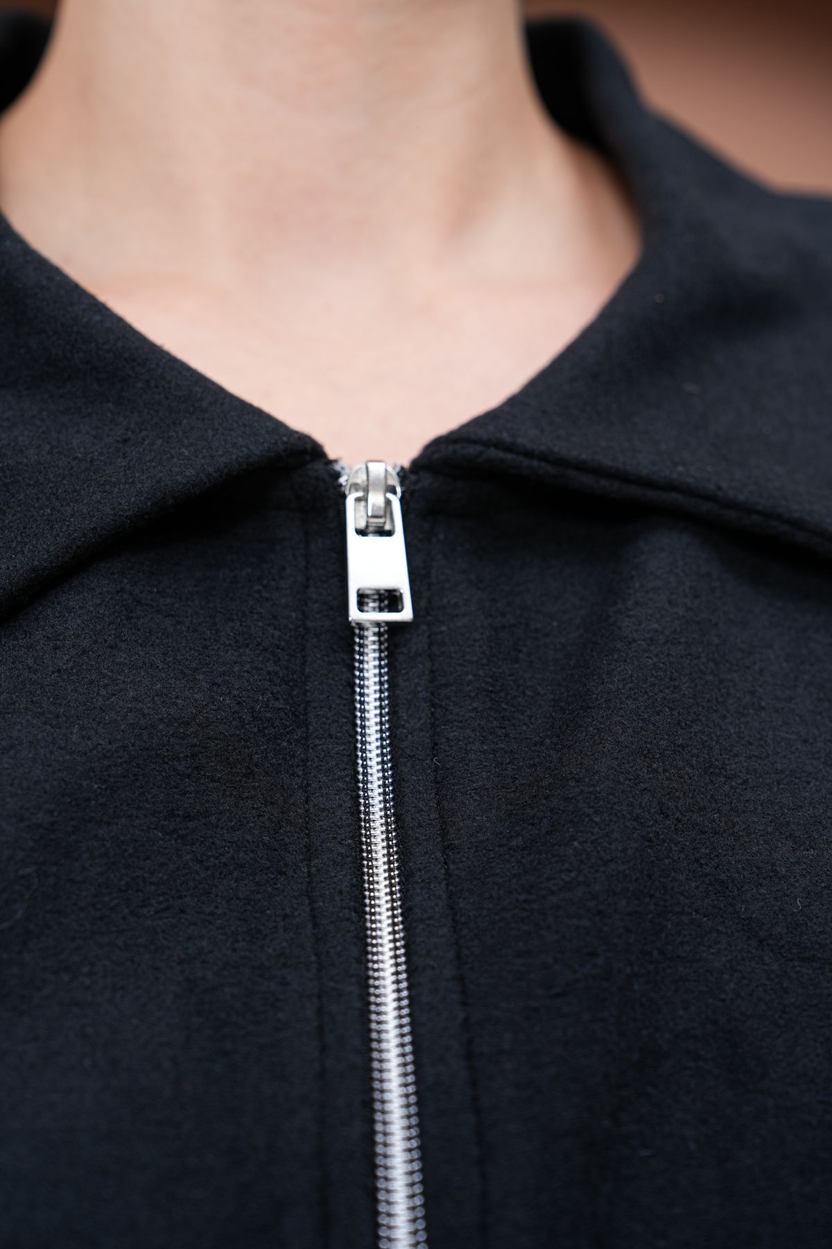 MYMİSİY-Oversize Poncho with Collar Zipper Standard Size 5