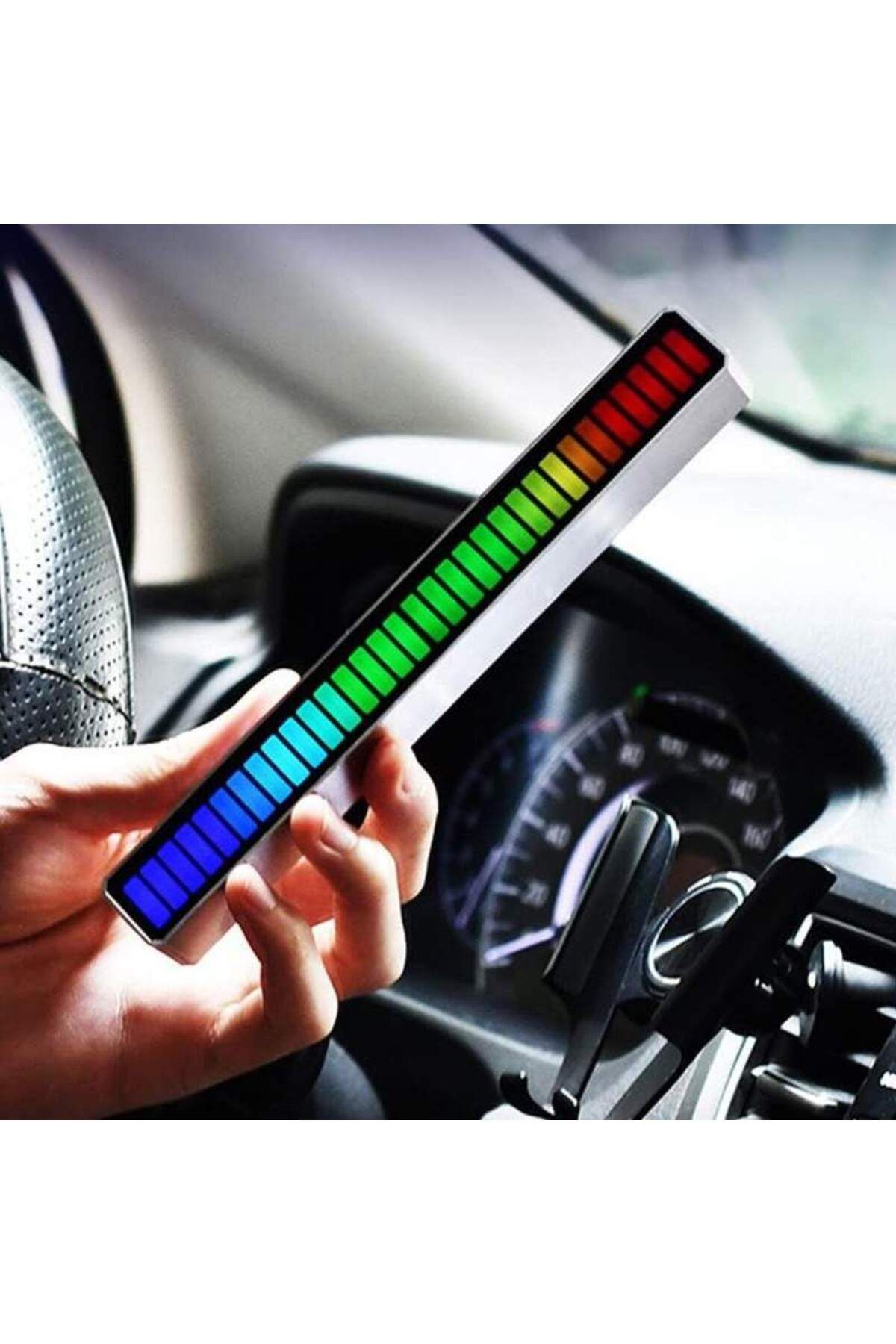 SIKS-RGB LED Rhythm Lights with Sound Activation, RGB Bar with VU Meter Function, 32 LEDs 4