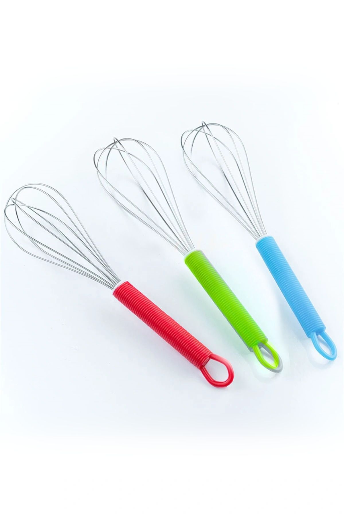 Lucky Luck 3'lü Paslanmaz Çelik Plastik Saplı El Çırpıcısı (BLENDER) Küçük Boy