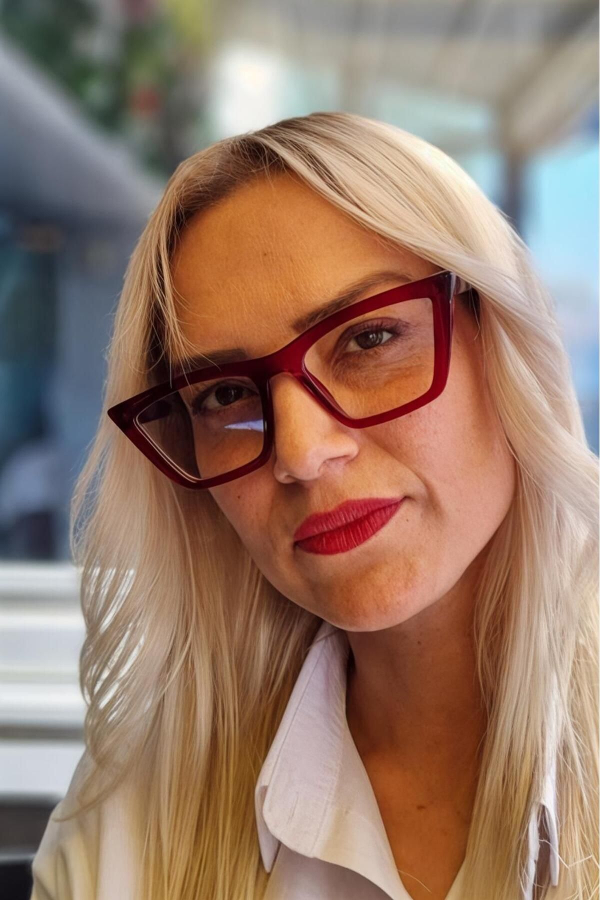 Uniquetrenders Kadın Felicia Mavi Işık Korumalı Dinlendirici Cat Eye Model Ekran Gözlüğü