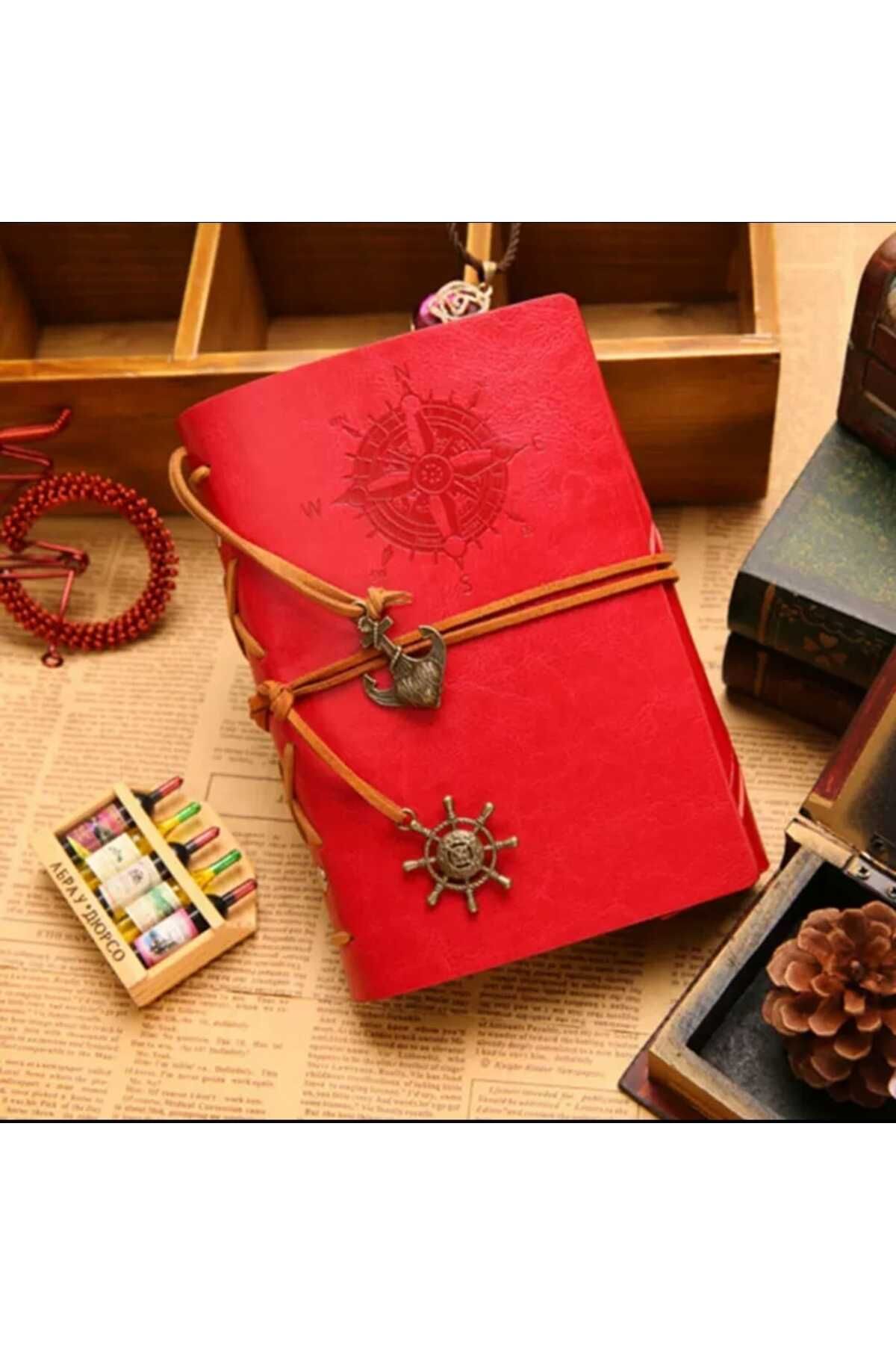 MRShopping MR Retro Vintage denizci not defteri, klasik poliüretan deri kapaklı not defteri Harika bir hediye