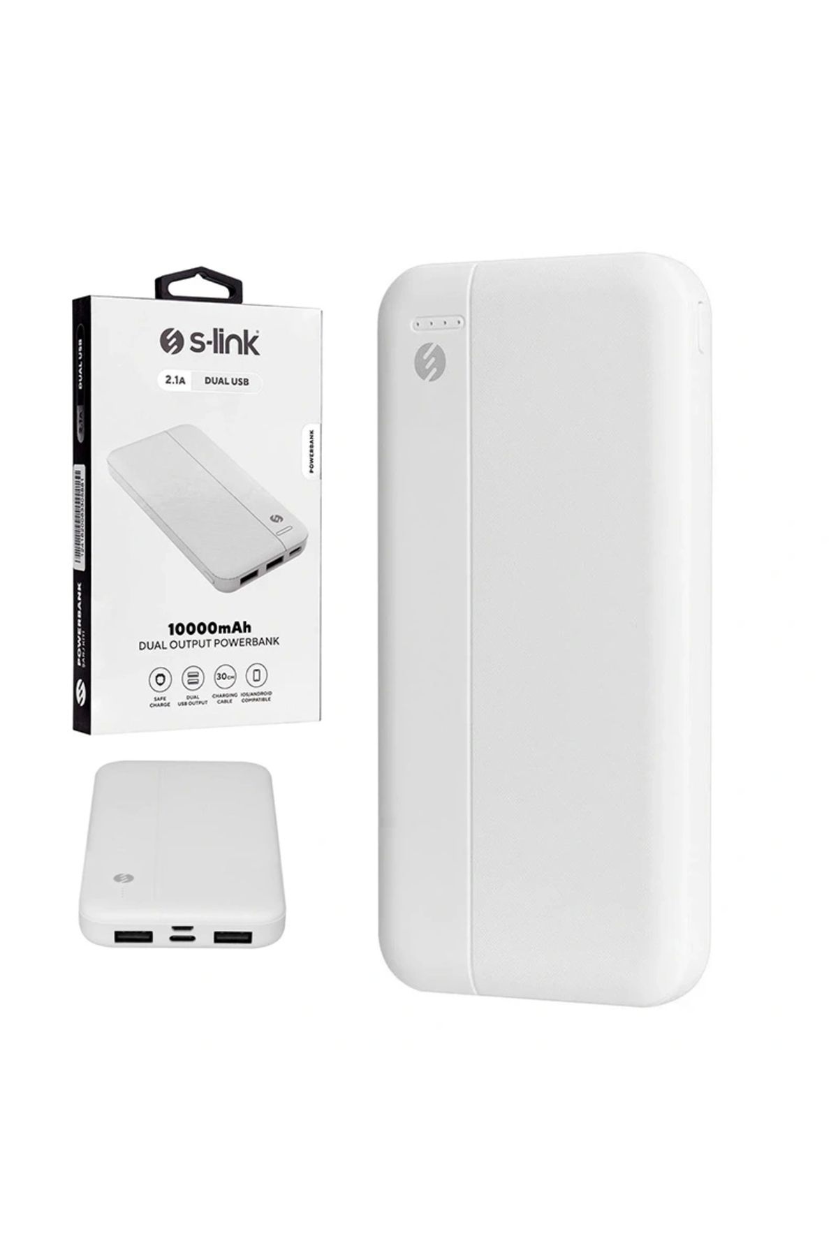 ALFA AKSESUAR 03 S-lınk Ip-g10n Beyaz Mıcro+type C Girişli 10000 Mah Taşınabilir Şarj Cihazı Powerbank