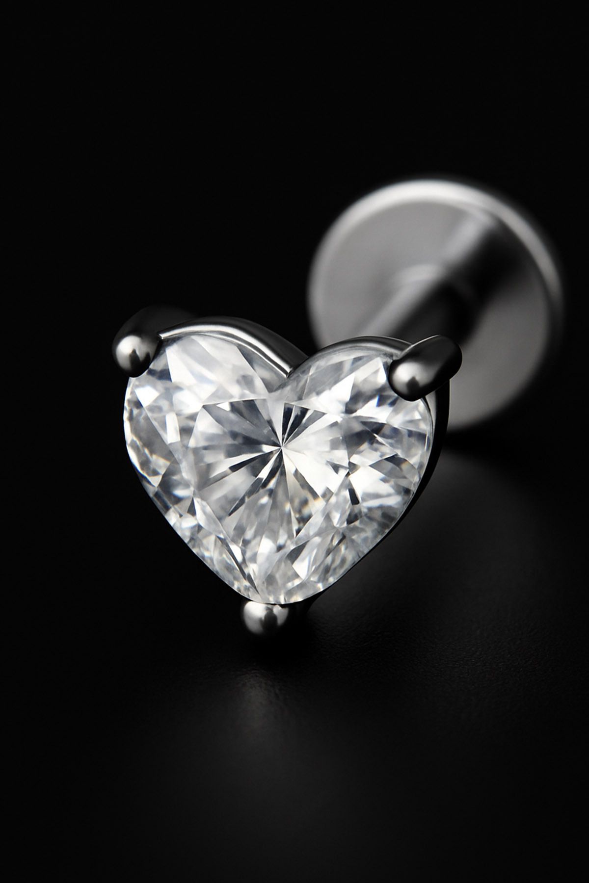 depozoom Titanyum Flatback Tragus Helix Conch Flat kıkırdak ZİRKON Piercing 100%TT-20