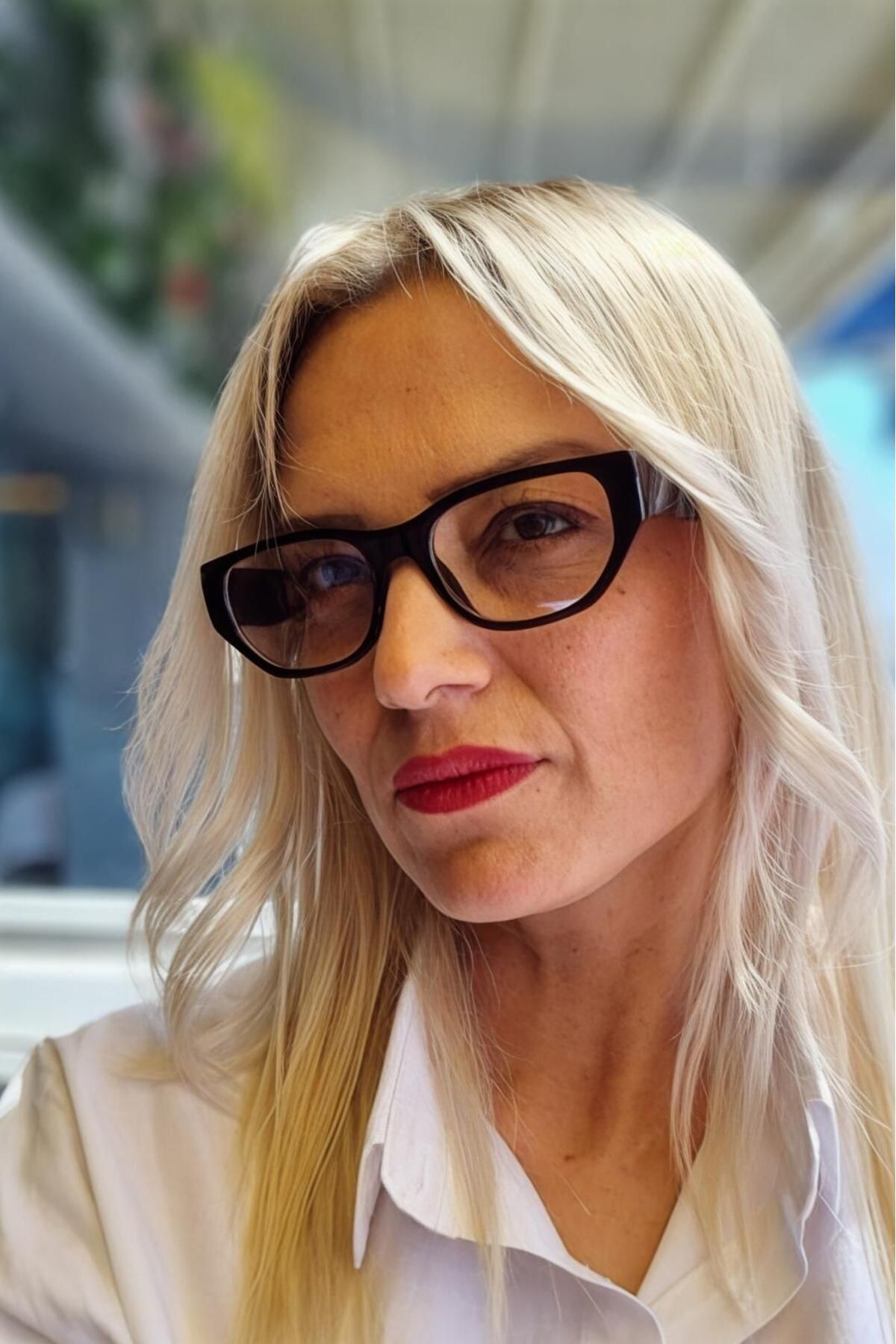 Uniquetrenders Kadın Mandy Mavi Işık Korumalı Dinlendirici Cat Eye Model Ekran Gözlüğü