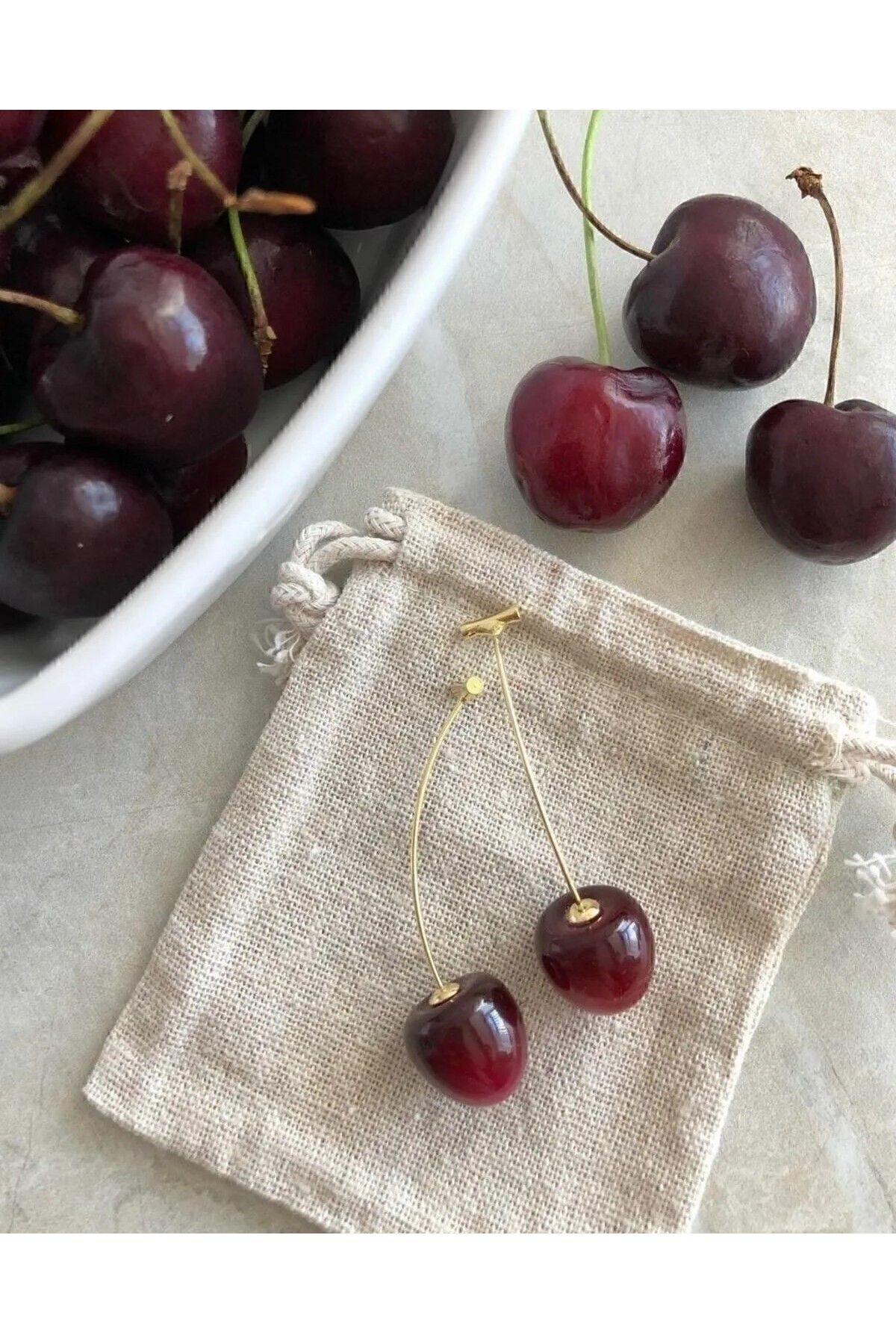 HEYjewelry Kiraz Küpe Kadın Küpe Şık A Kalite Küpe