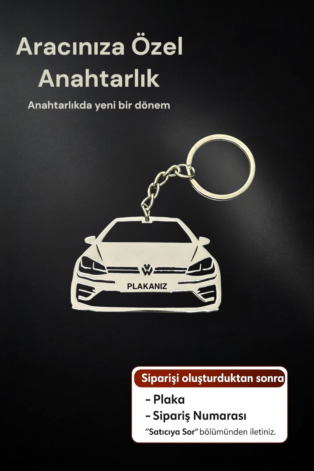 PROCAART Kişiye Özel Golf 7 Paslanmaz Çelik Anahtarlık