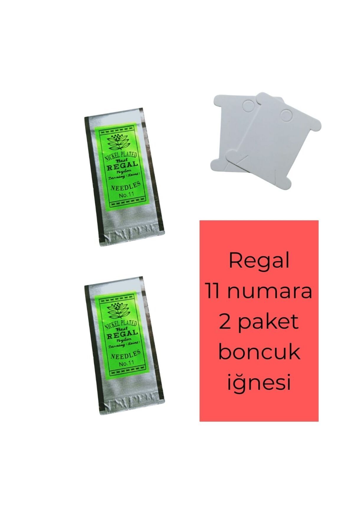 Eskişehir hobi sanat Regal 11 Numara 2 Paket 4 Cm Gold Kum Boncuk Iğnesi Miyuki iğnesi Ve 2 Adet Iplik Sarma Kartı